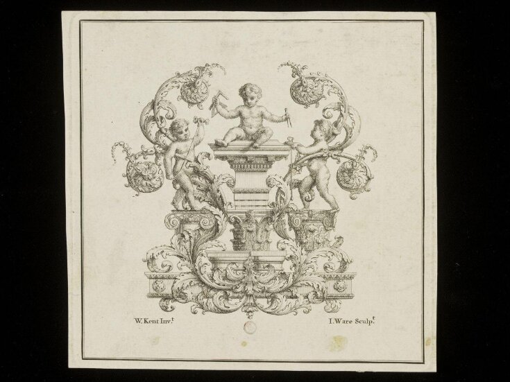 Design embodying architectural capitals, putti and acanthus scrolls top image