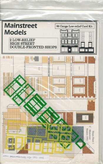 2 Low-Relief High Street Double-Fronted Shops