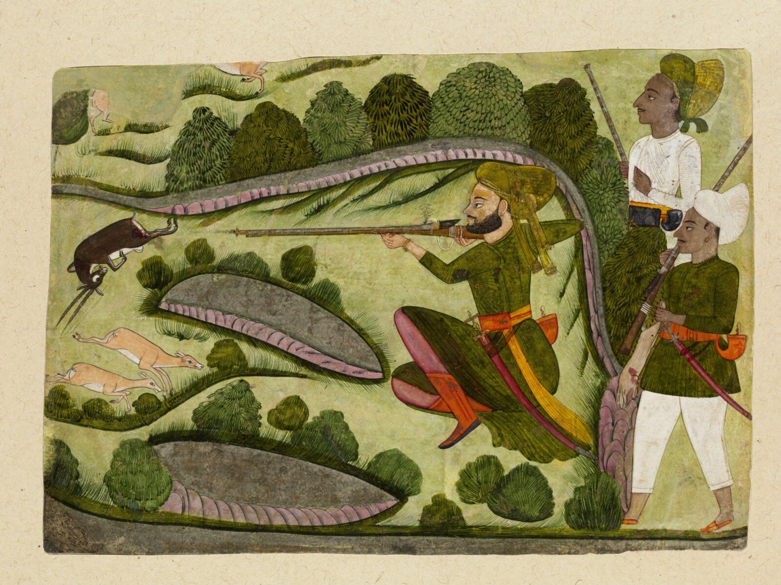 An Antelope hunt, 18th century