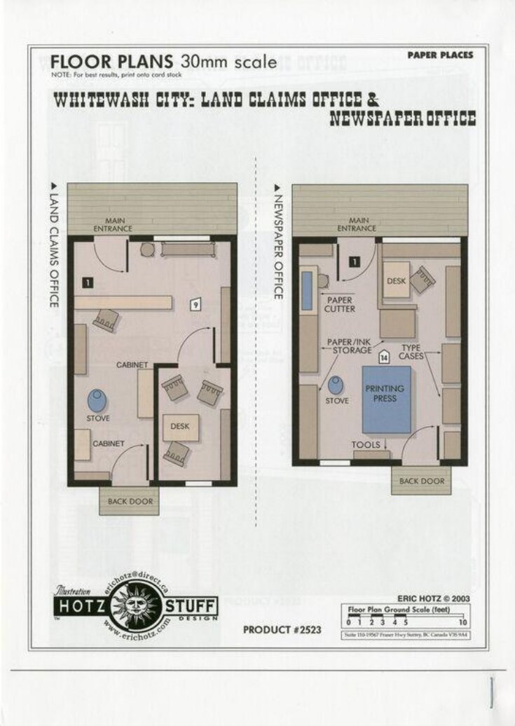 Land claims office and newspaper office top image