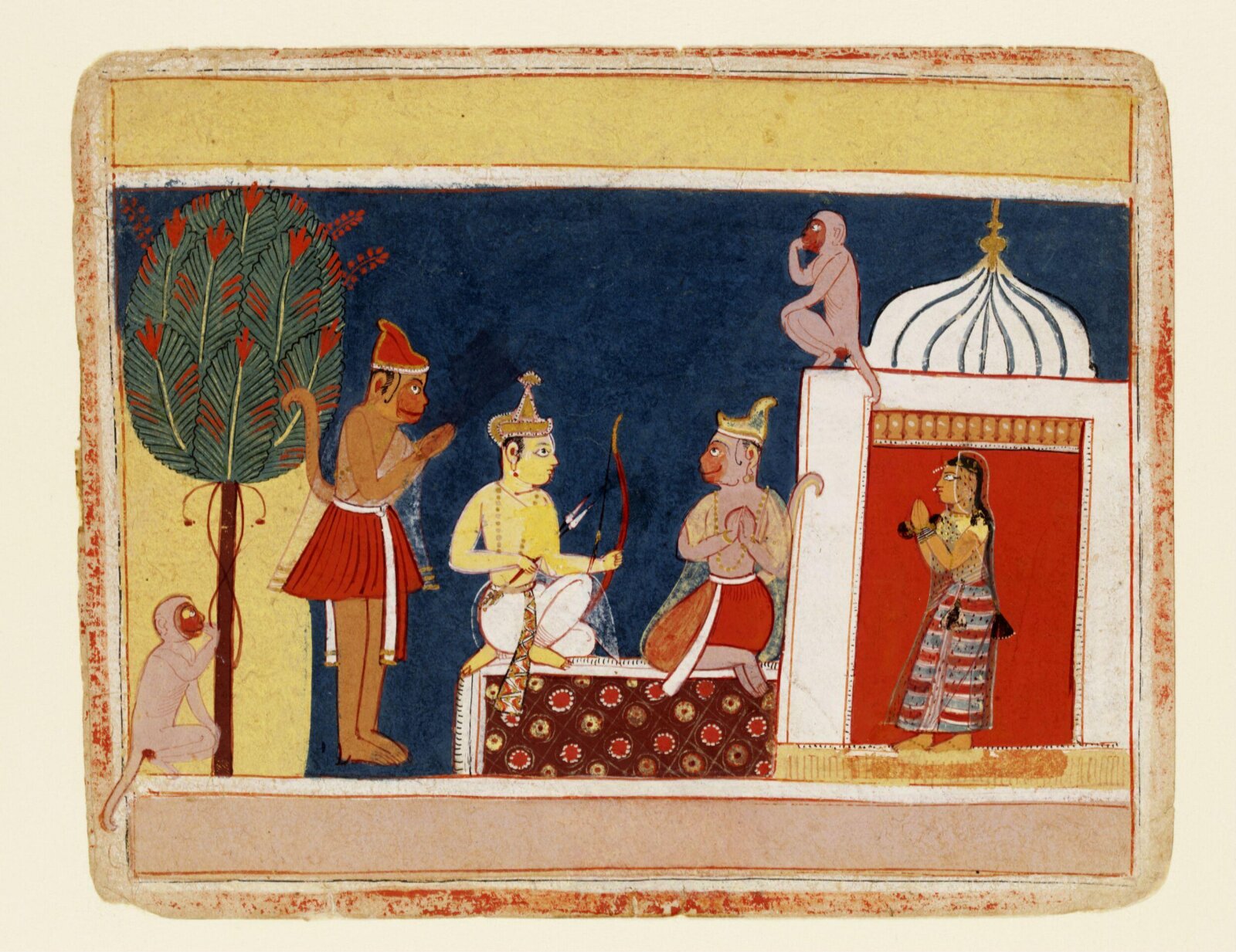 Hanuman and Rama, ca. 1635