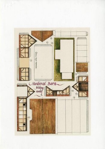 Medieval Barn - folding model