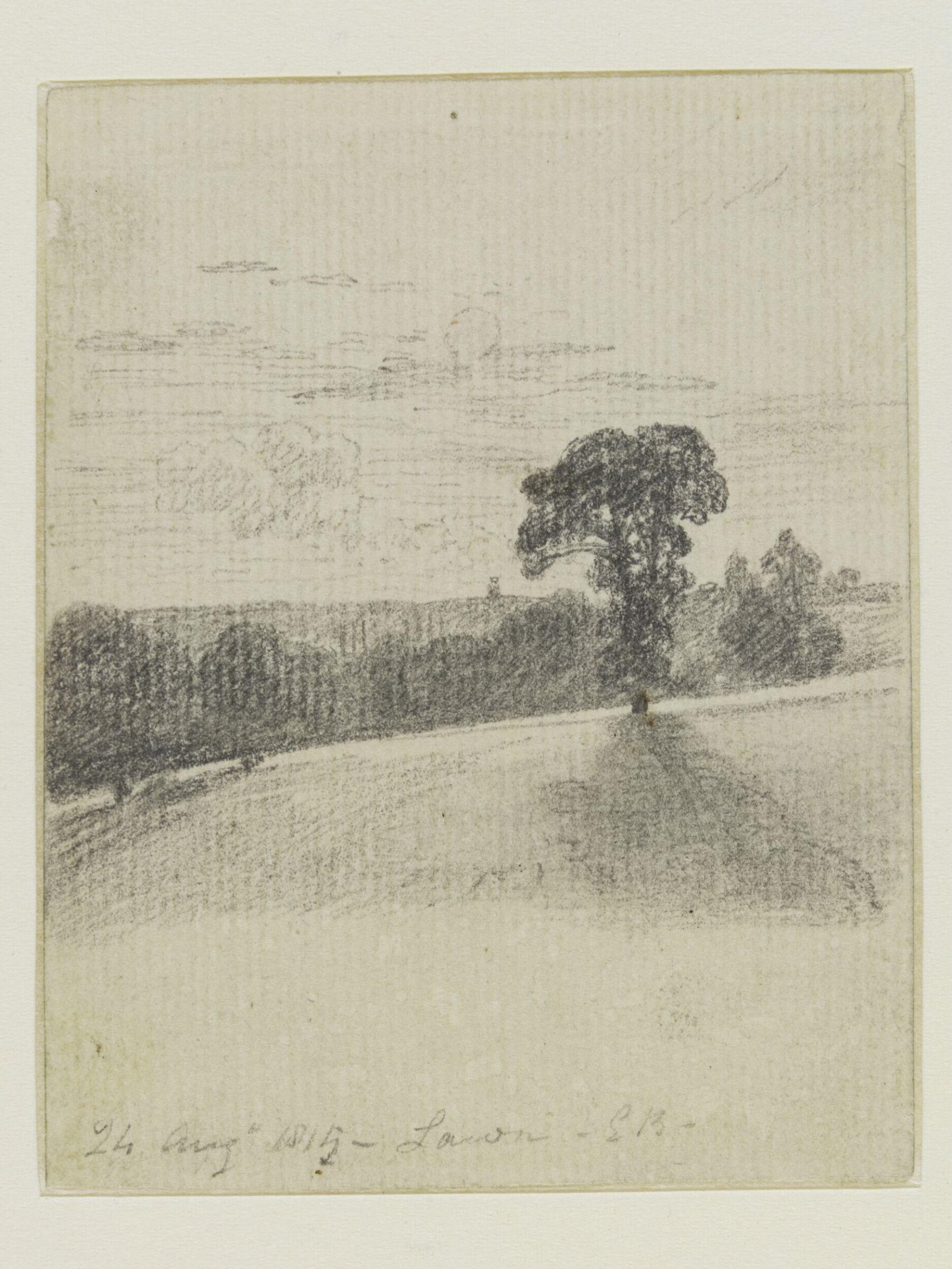 A lawn at East Bergholt, Constable, 1815, August 24