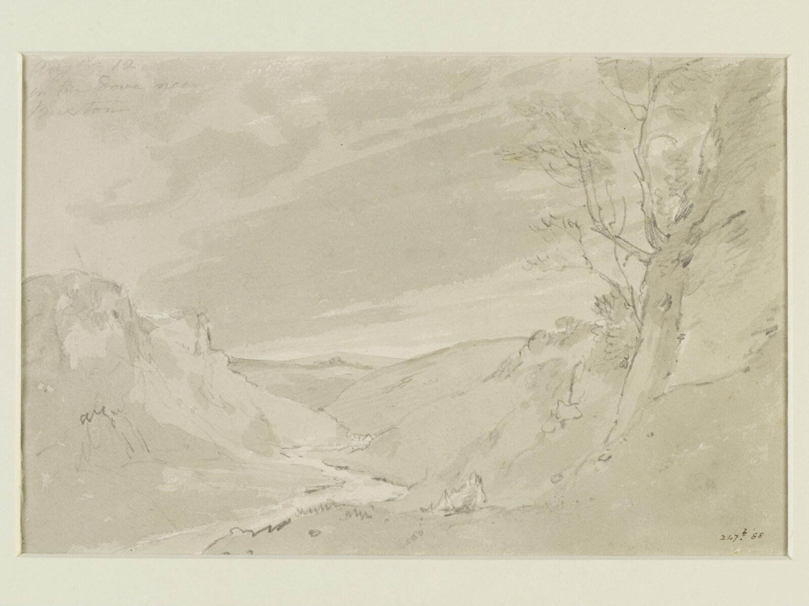 On the Dove near Buxton, Constable, August 12, 1801