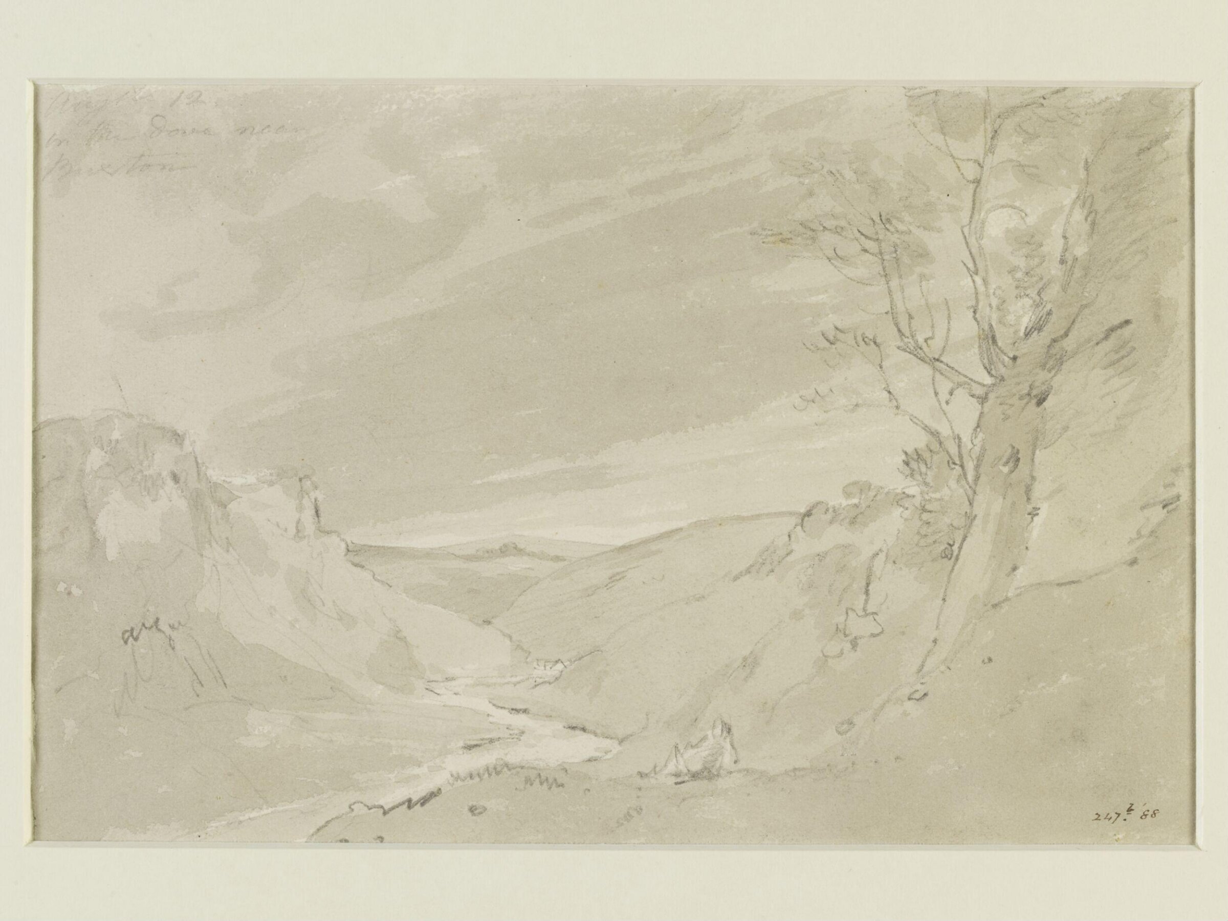 On the Dove near Buxton, Constable, August 12, 1801