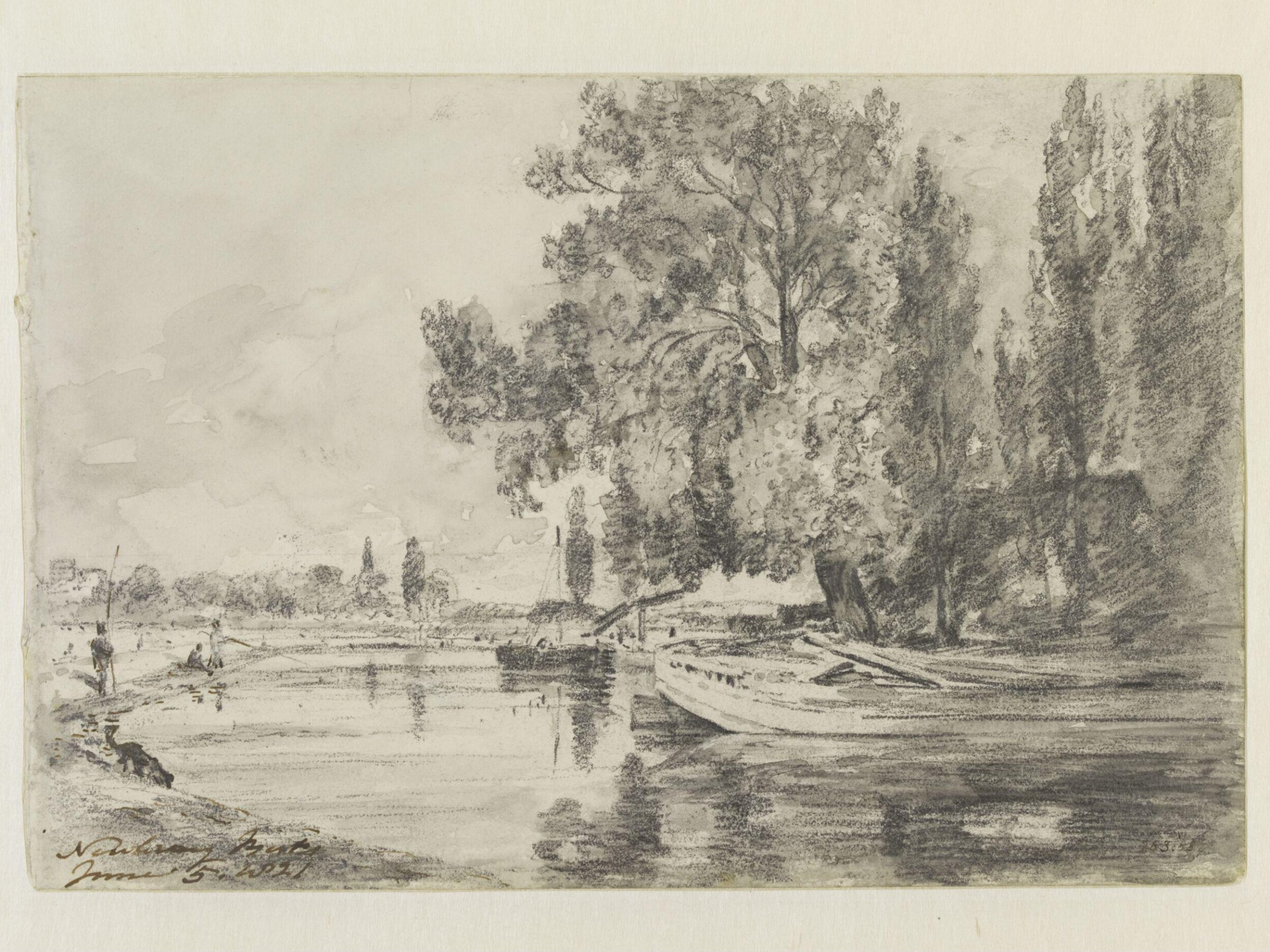 A view of the canal, Newbury, Berks., Constable, 05/06/1821