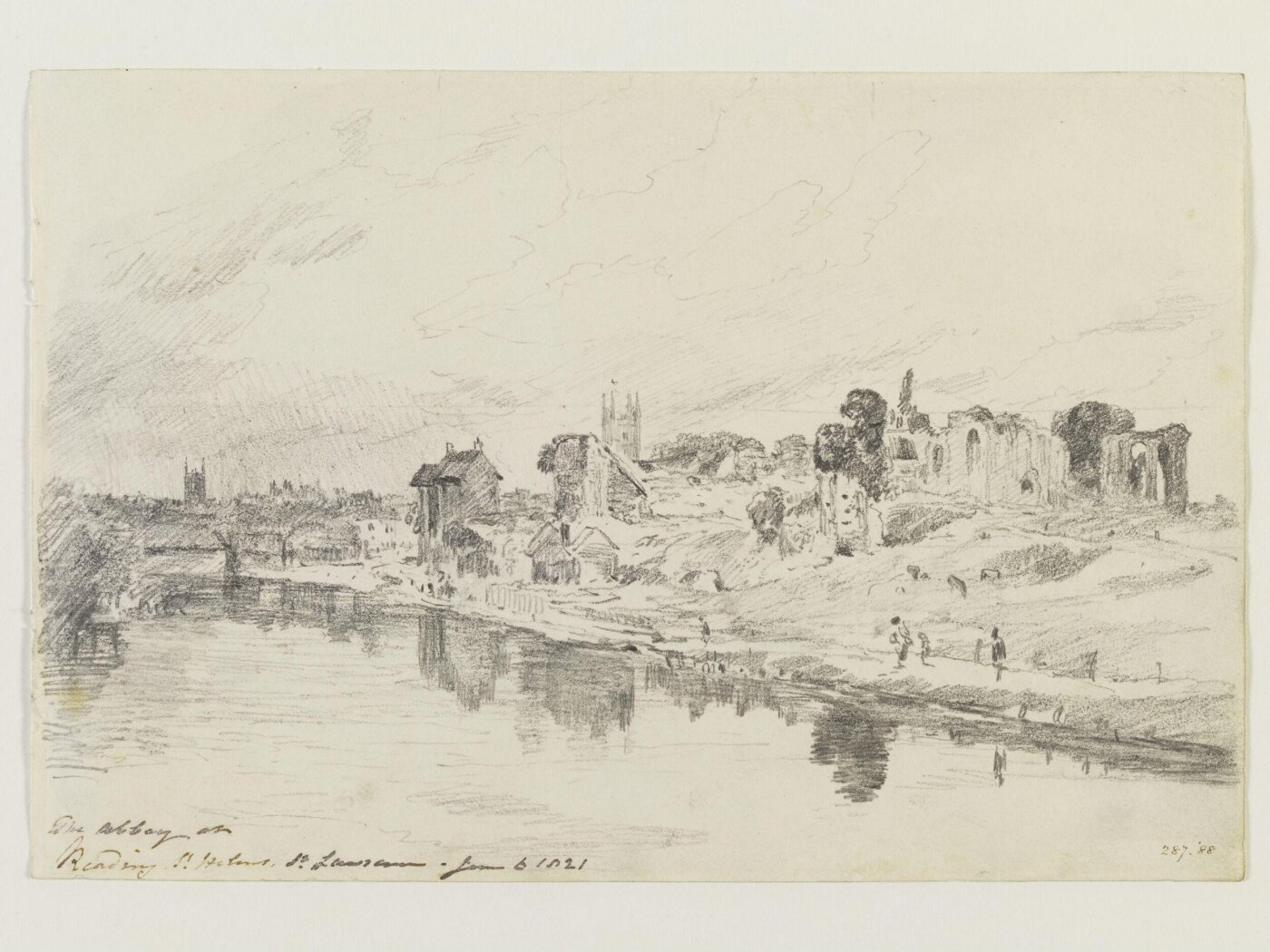 Constable, John (RA), A view of Reading from the river