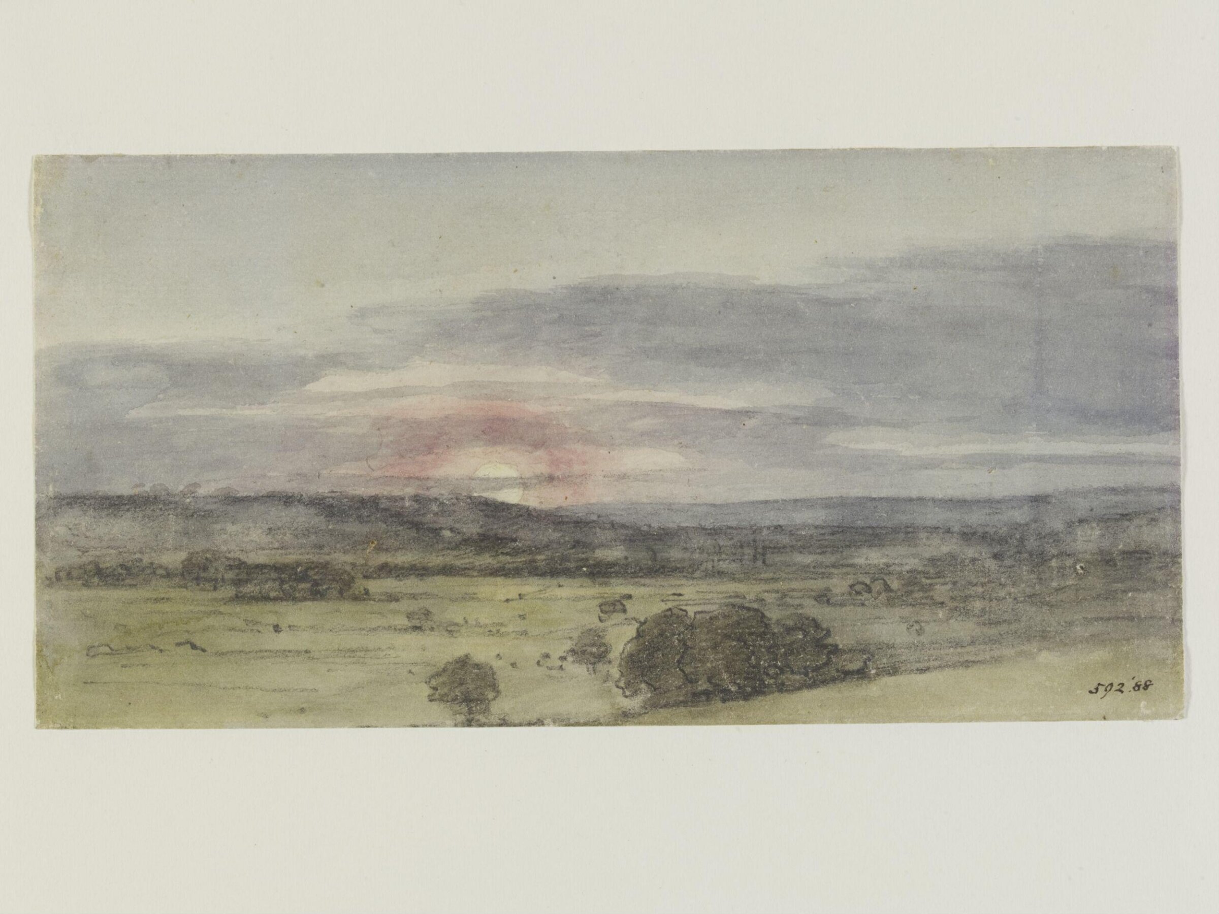 Dedham Vale, from East Bergholt: sunset., Constable, ca. 1800-05