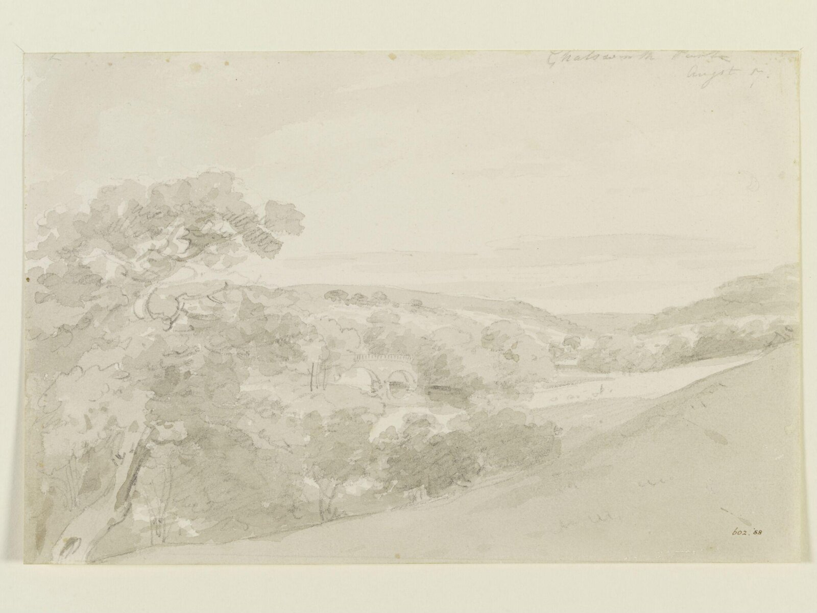 Chatsworth Park, John Constable, August 17 1801