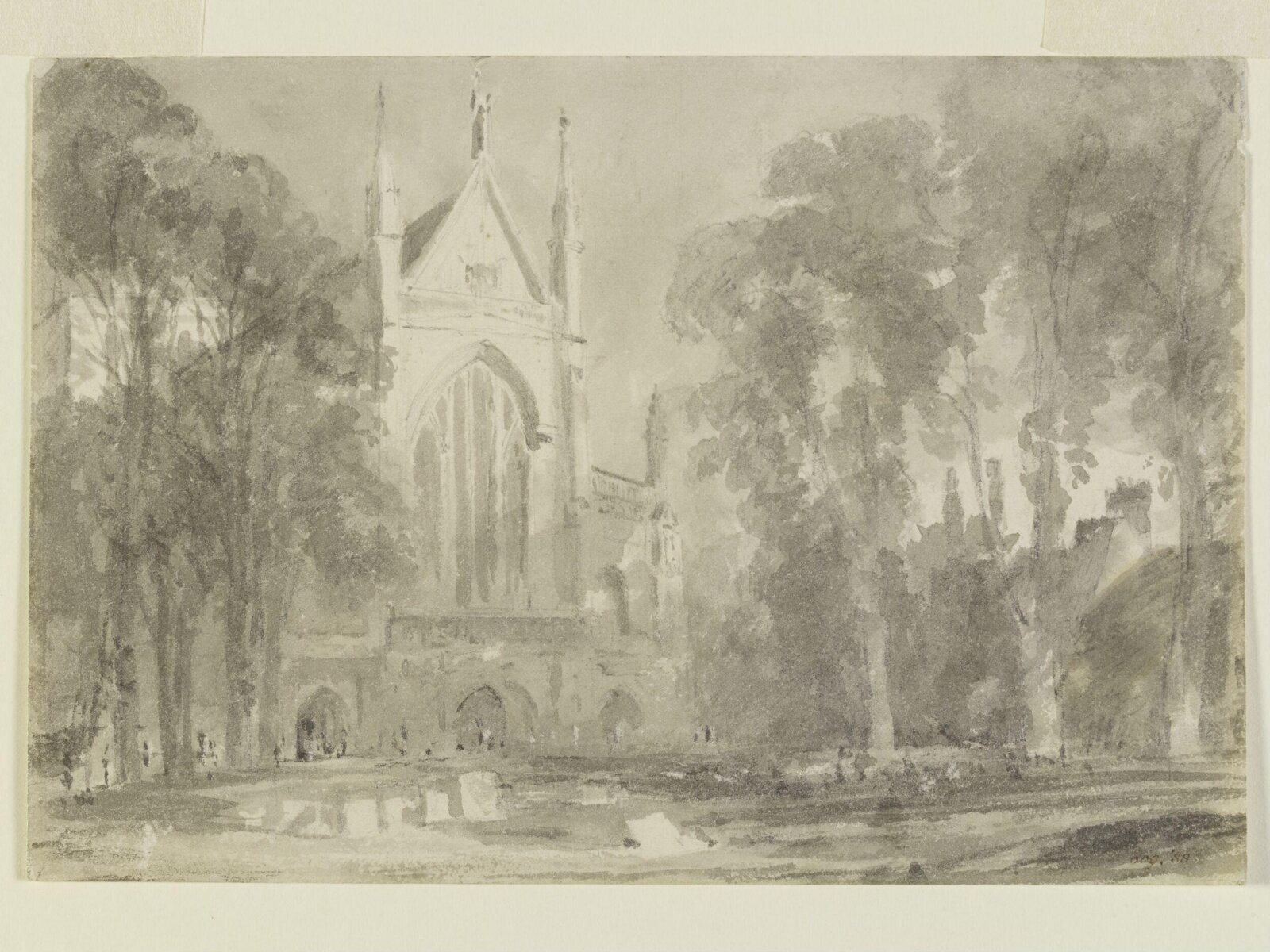 Winchester Cathedral: west front, John Constable, November 1821