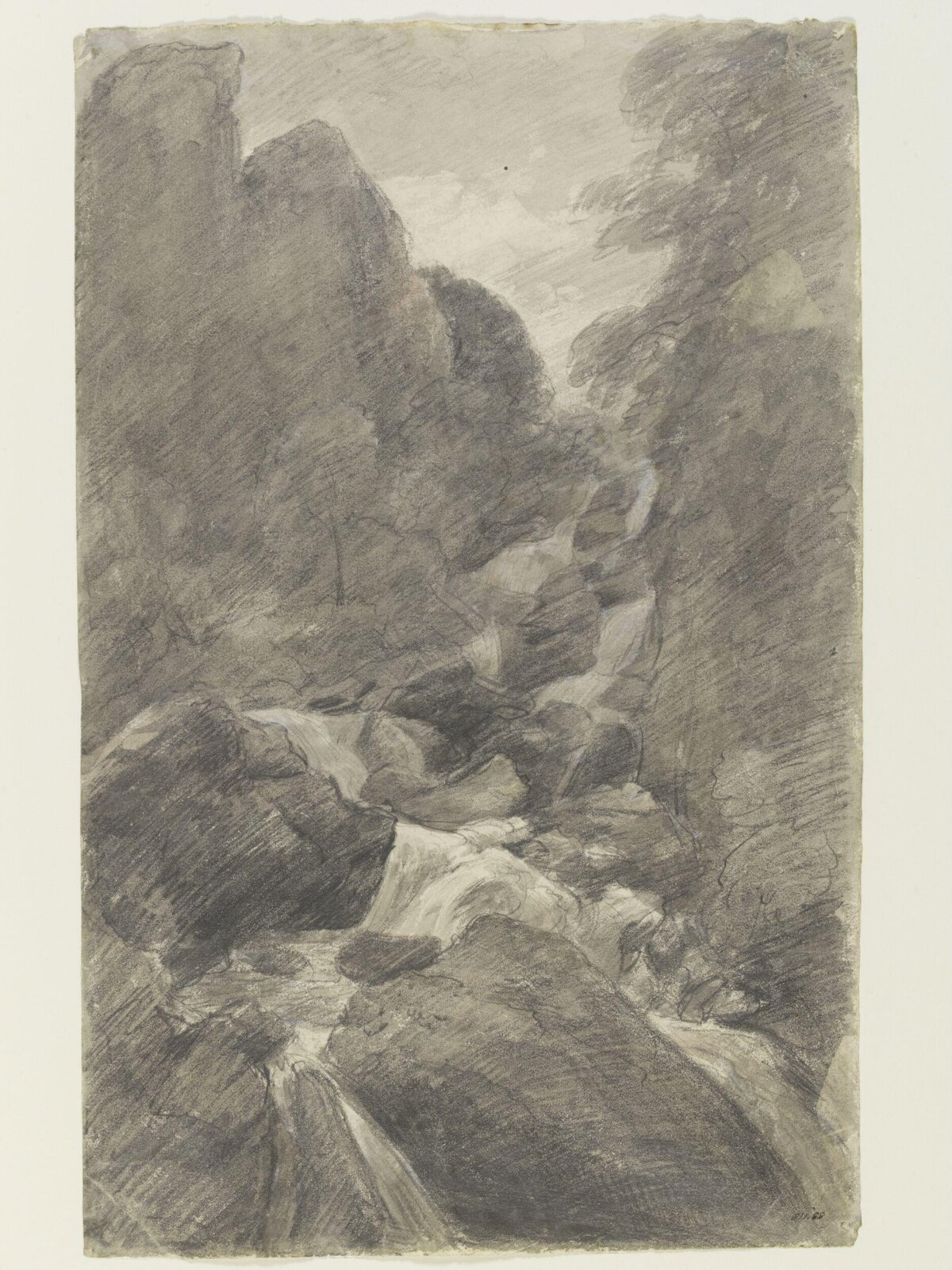 A waterfall in the Lake District, John Constable, 1806