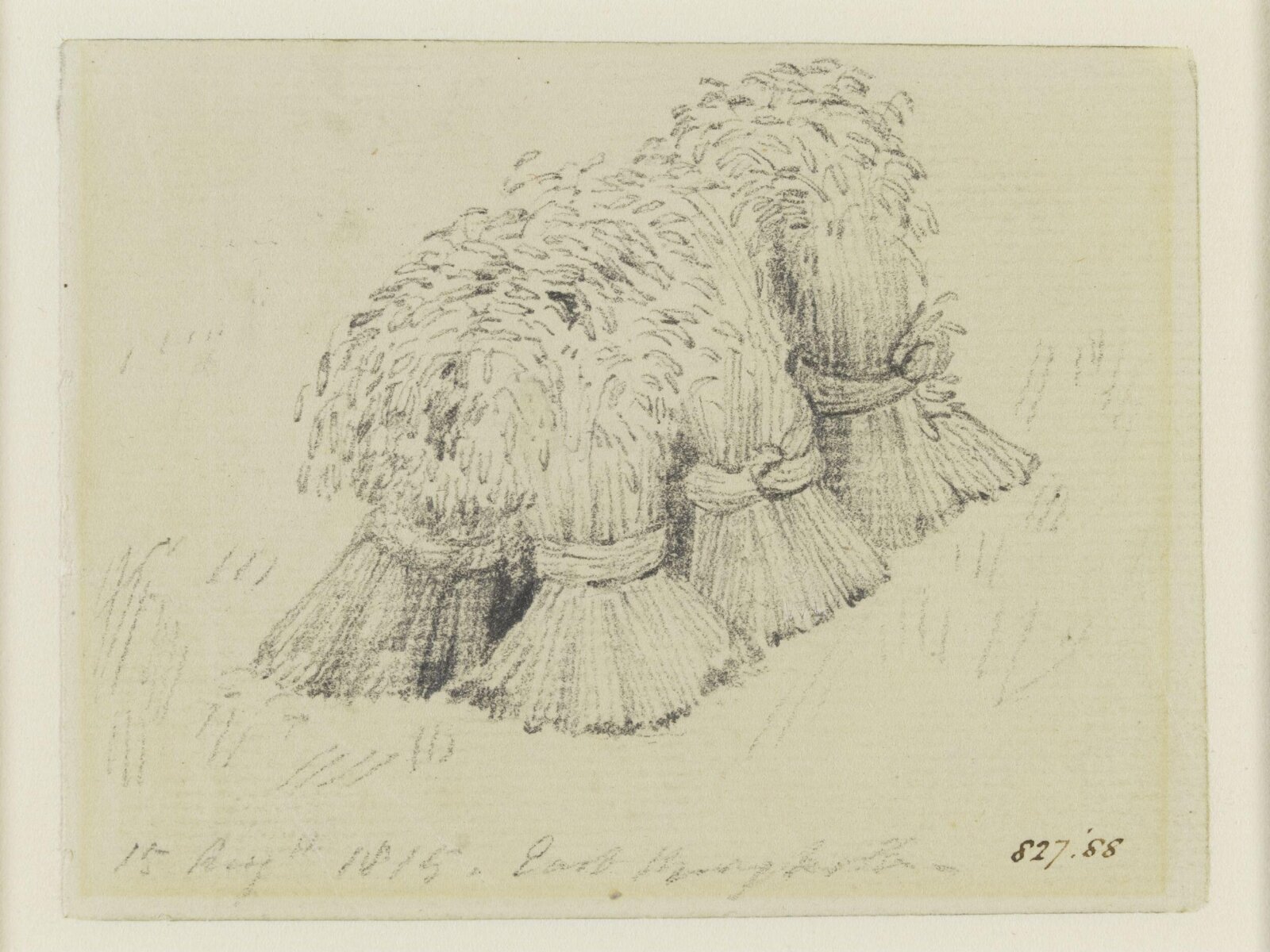Wheatsheaves at East Bergholt, Constable, 1815, August 15