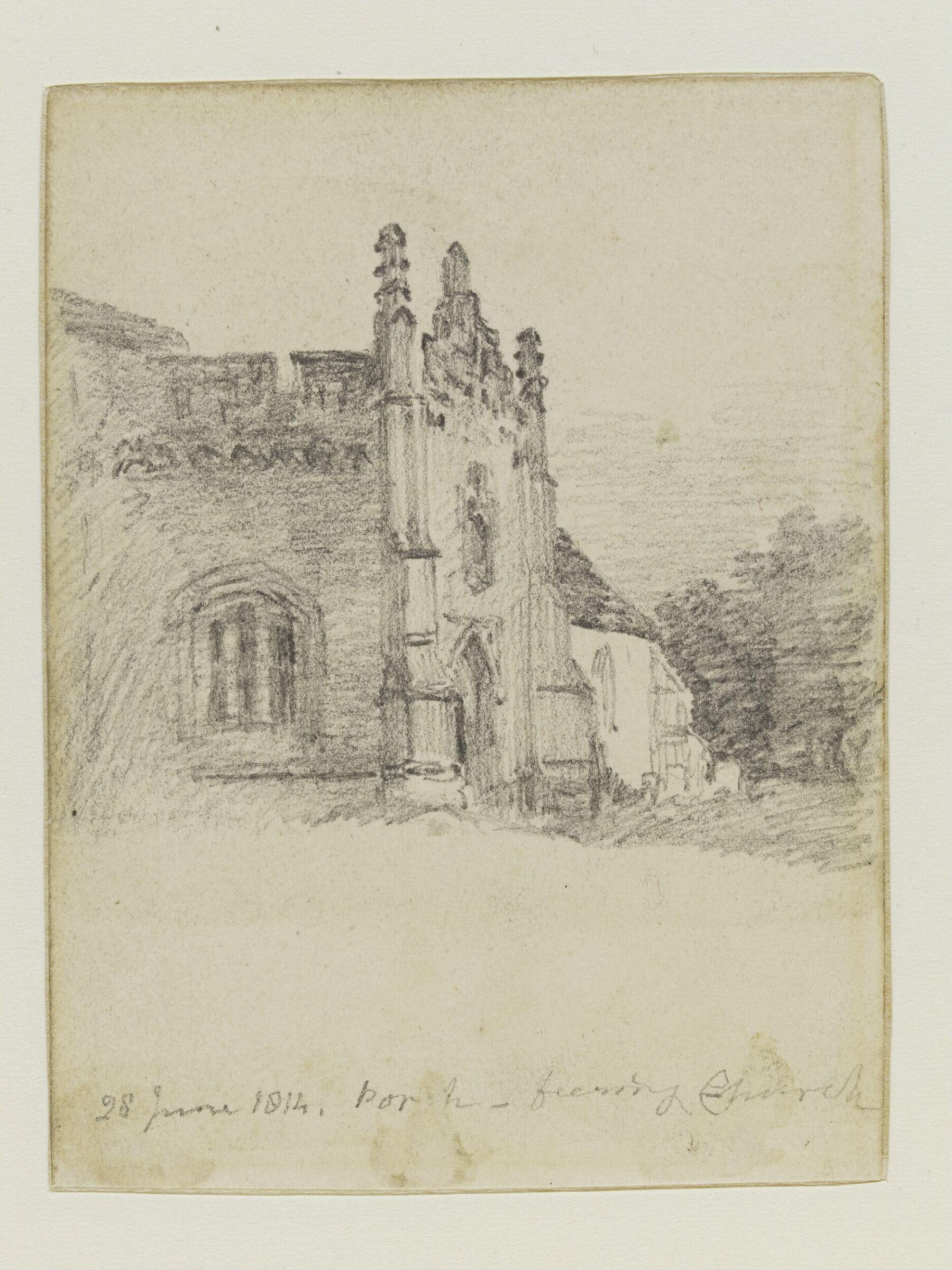 The porch of Feering Church, Constable, 1814, June 28