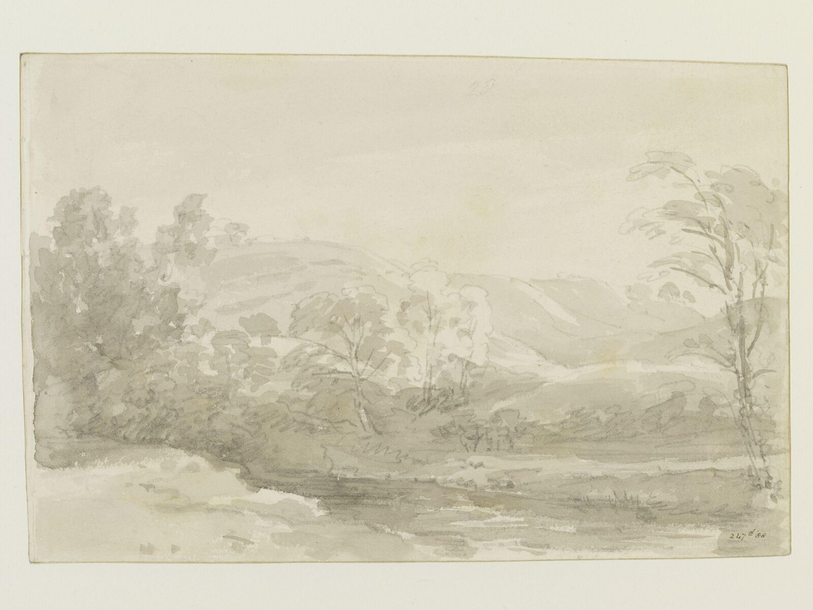 A view in Derbyshire, Constable, August 1801