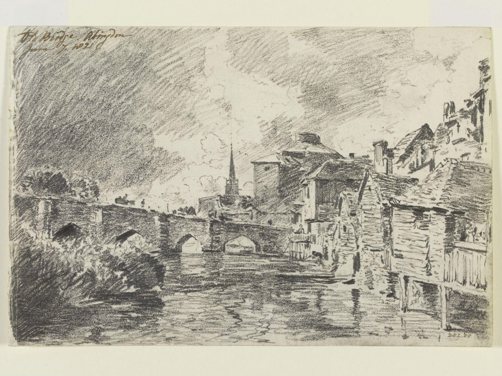 The old bridge at Abingdon, Berks, John Constable, 07/06/1821