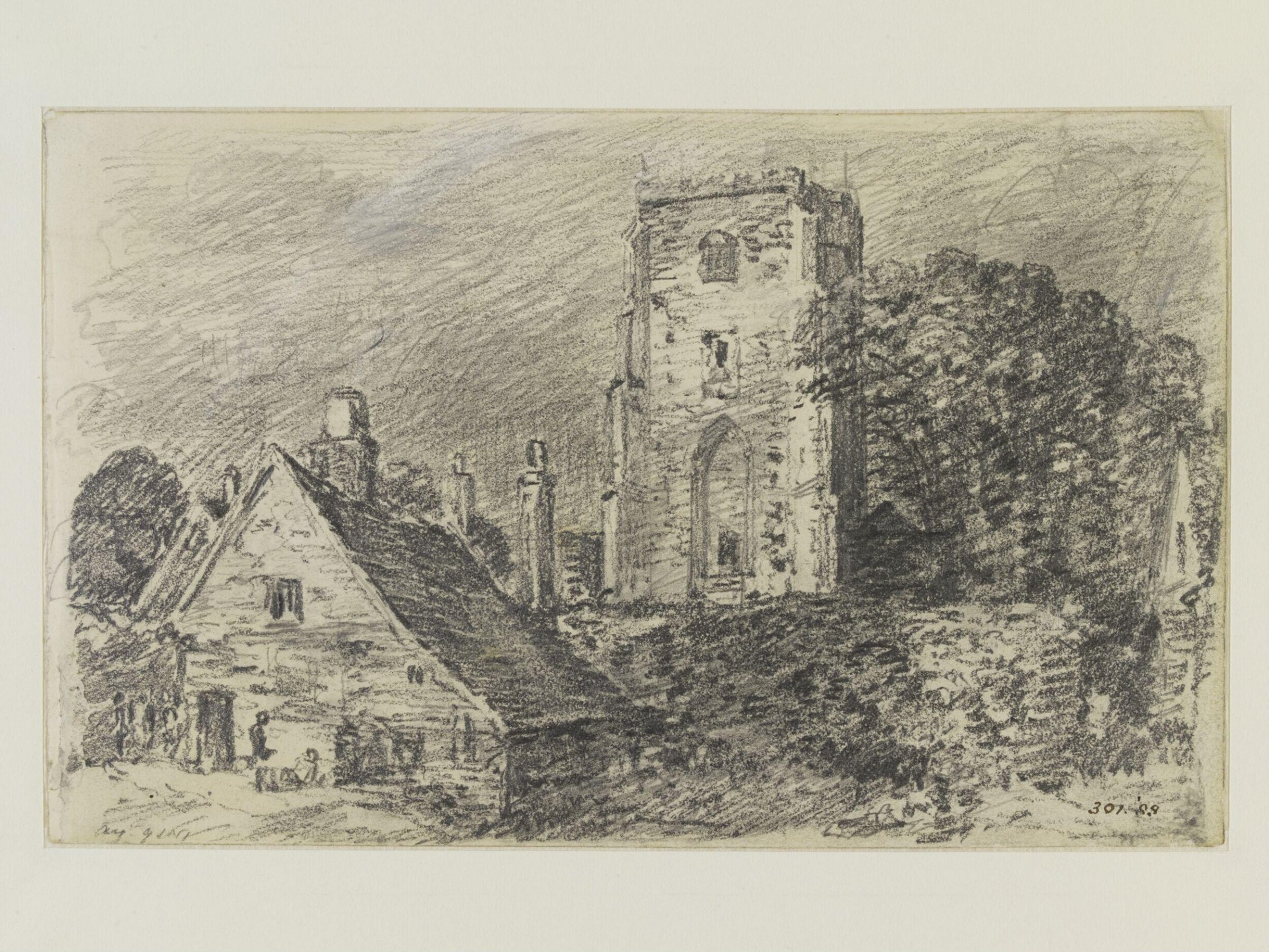 St. Mary-ad-Murum Church, Colchester, Constable, c. 1817, Aug 9
