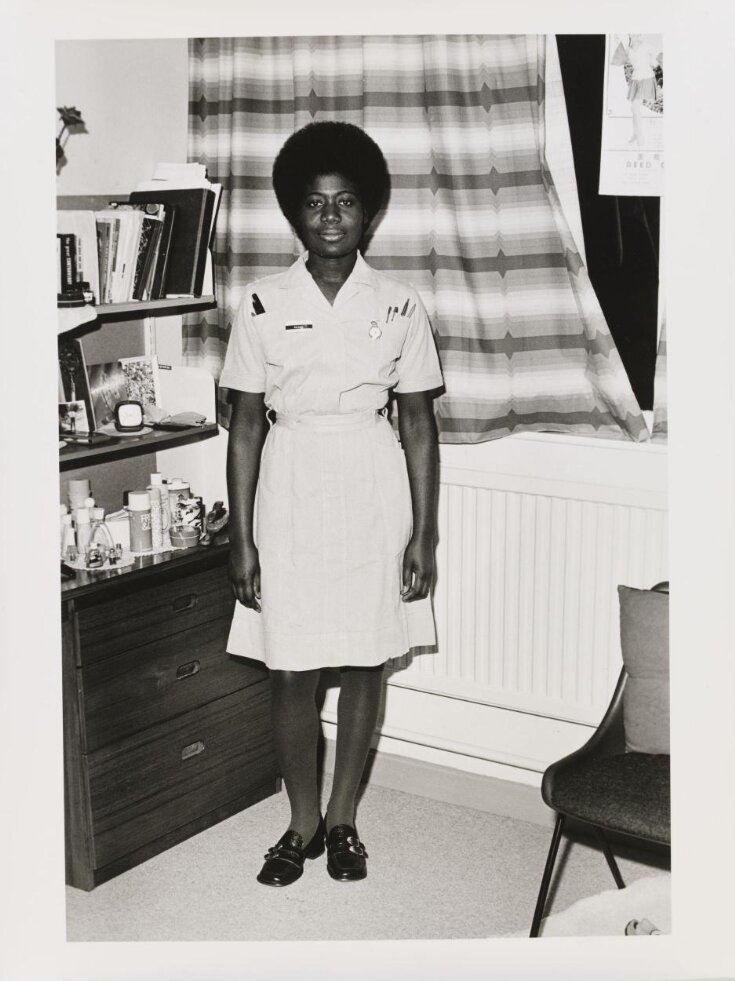 Untitled [Nurse Olga Grant photographed in the Nurses' residence at Luton and Dunstable Hospital, Luton, Bedfordshire] top image