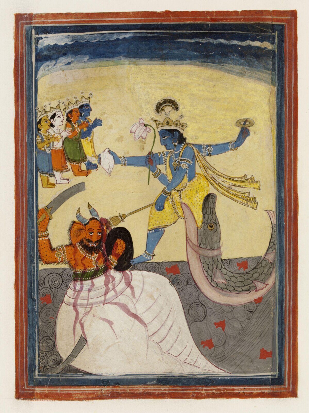 Vishnu as Matsya, Mangnu, ca. 1860