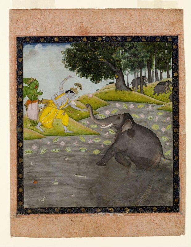 Vishnu and Gajendra 