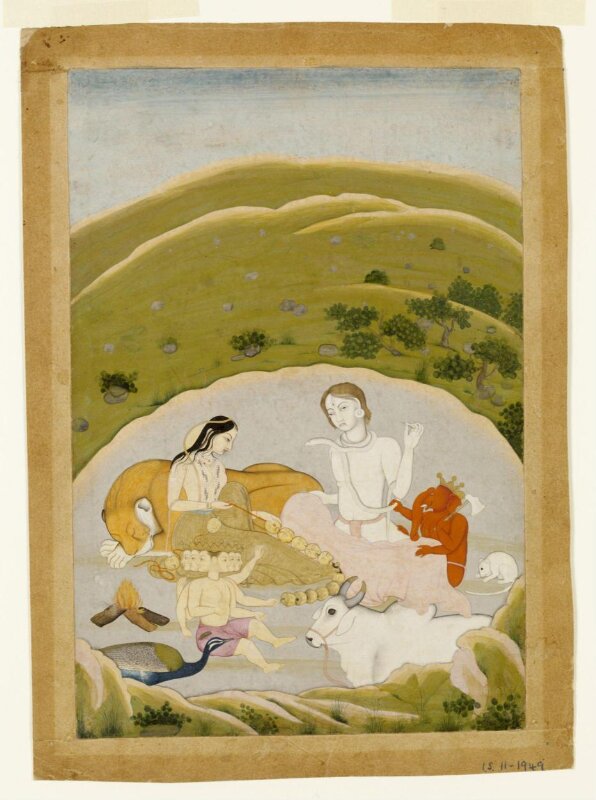 Shiva and Parvati, Ganesh, Karttikeya and Nandi