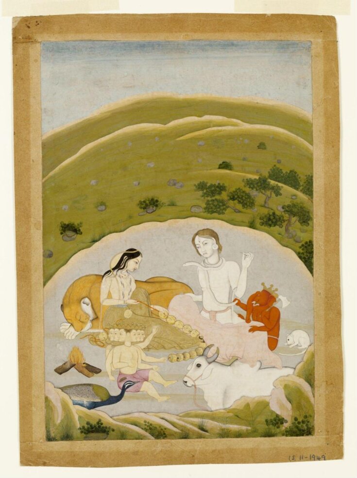 Shiva and Parvati, Ganesh, Karttikeya and Nandi top image
