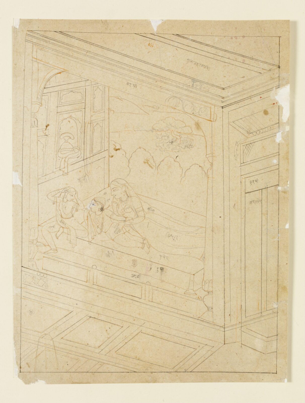Krishna, Yasoda and Radha, ca. 1800