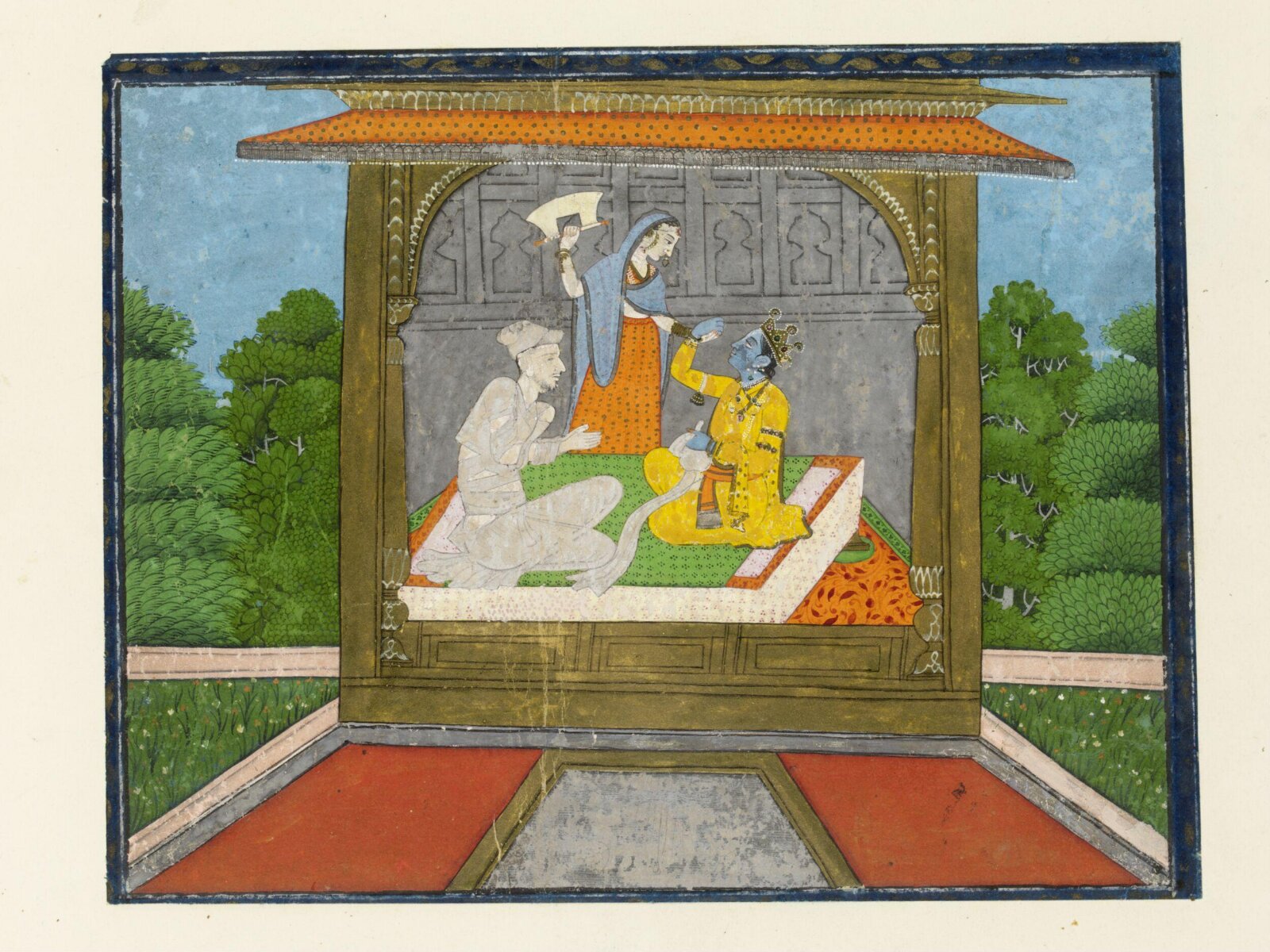 Sudama and Krishna, ca. 1860 - ca. 1870