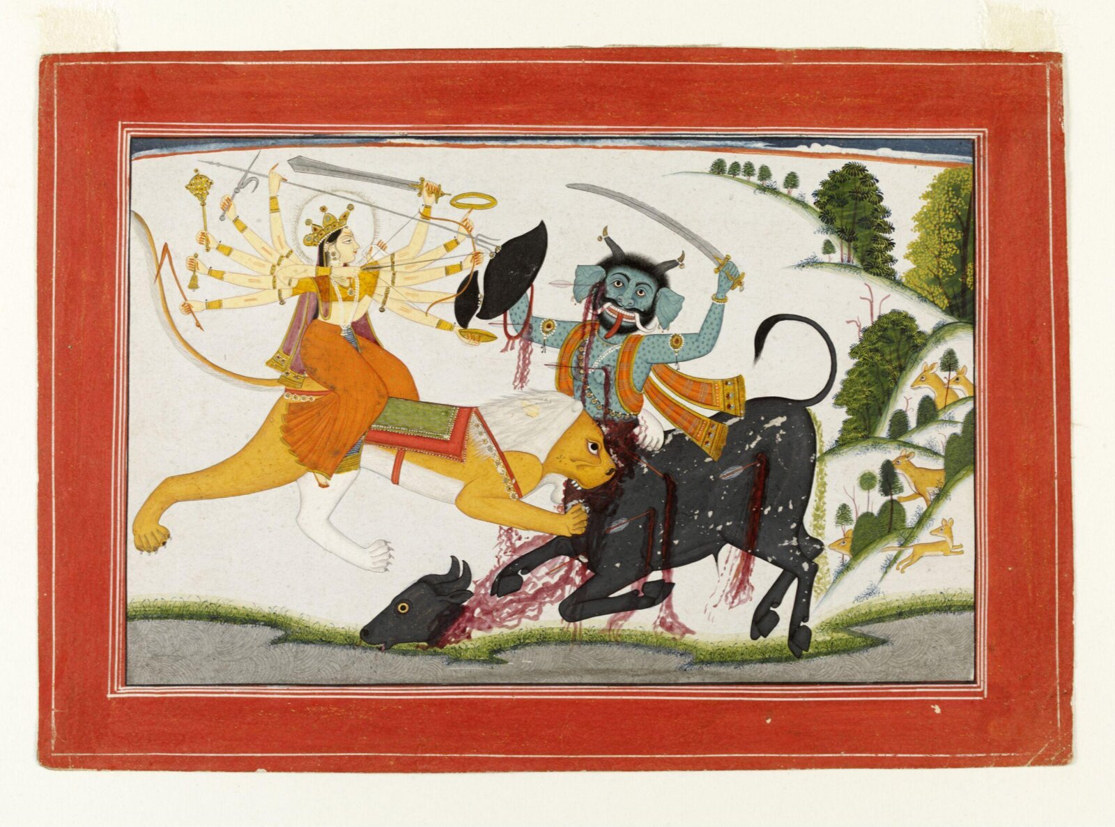 Durga and Mahishasura, ca. 1760