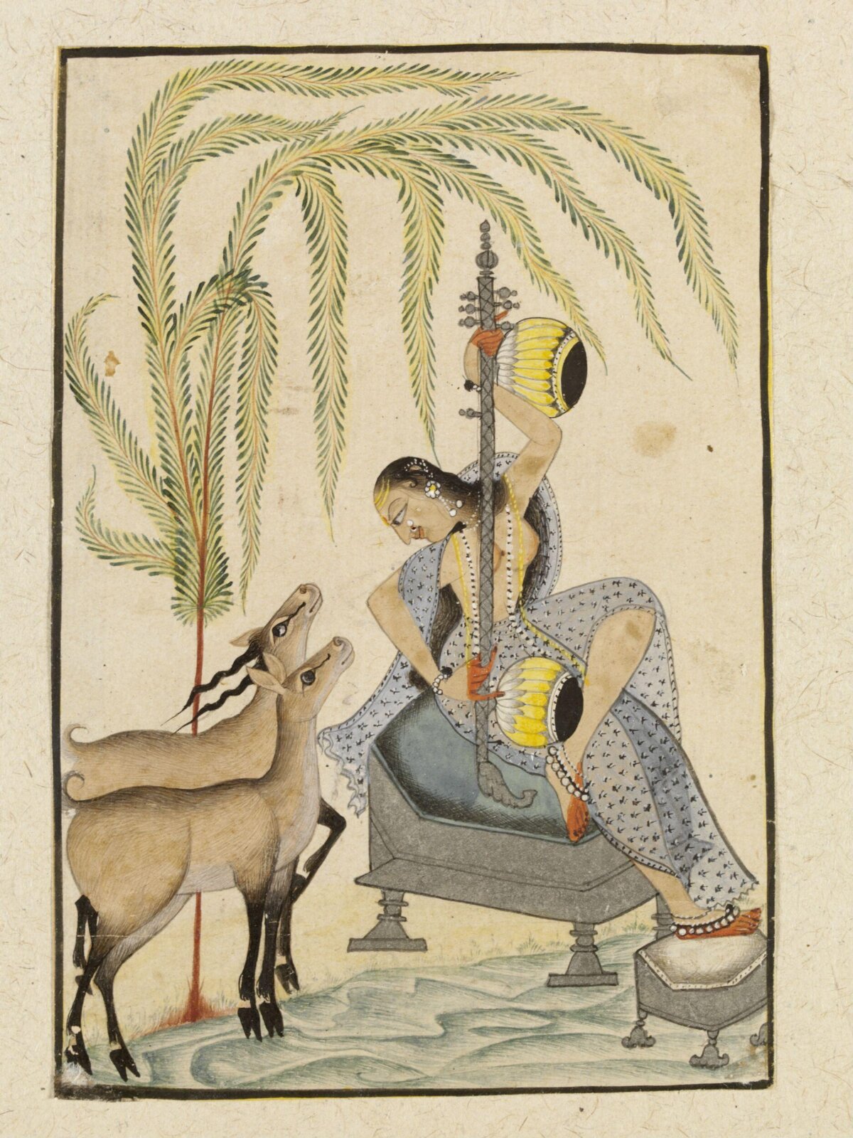Lady playing on a vina, ca. 1720