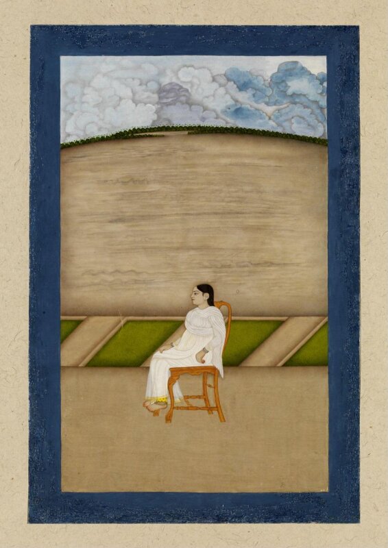 A Seated woman