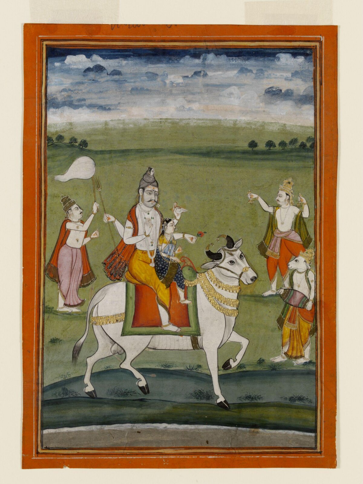 Shiva, Parvati and Nandi, ca. 1820