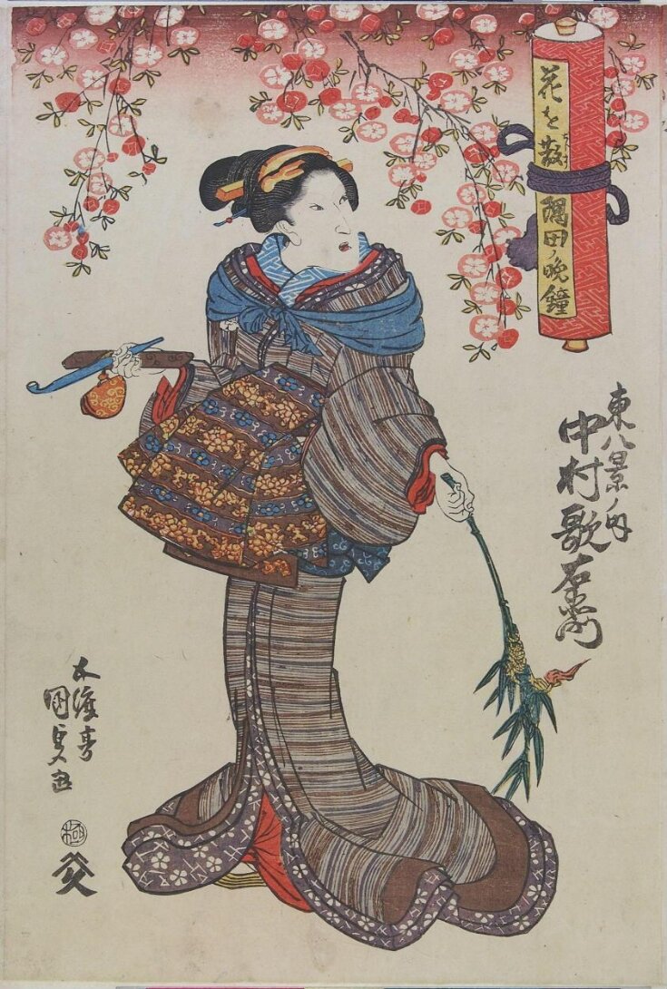 HANA O CHIRASU SUMIDA NO BANSHO, from the series AZUMA HAKKEI NO UCHI top image