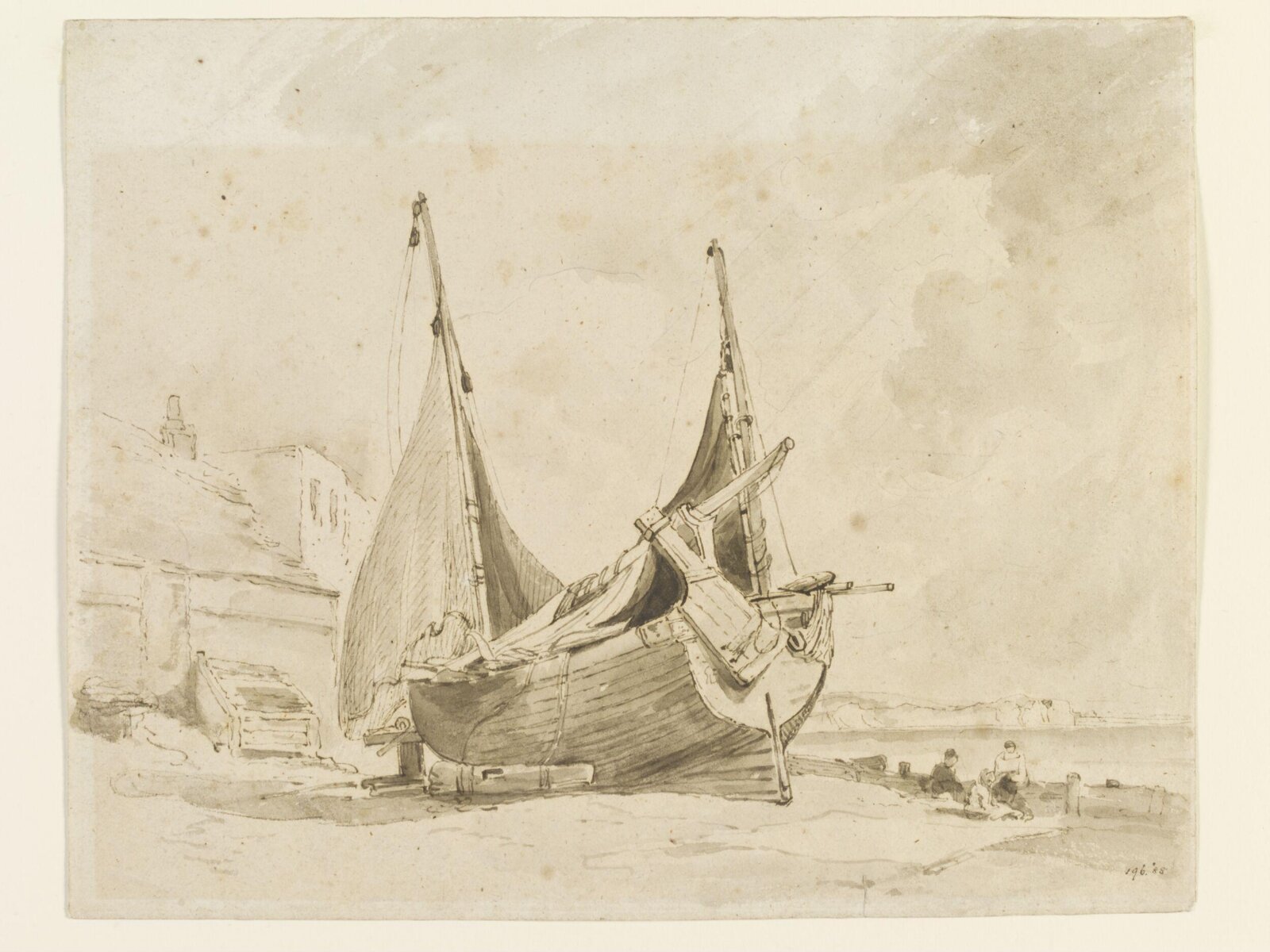 Coast scene, probably near Brighton, John Constable, ca. 1824