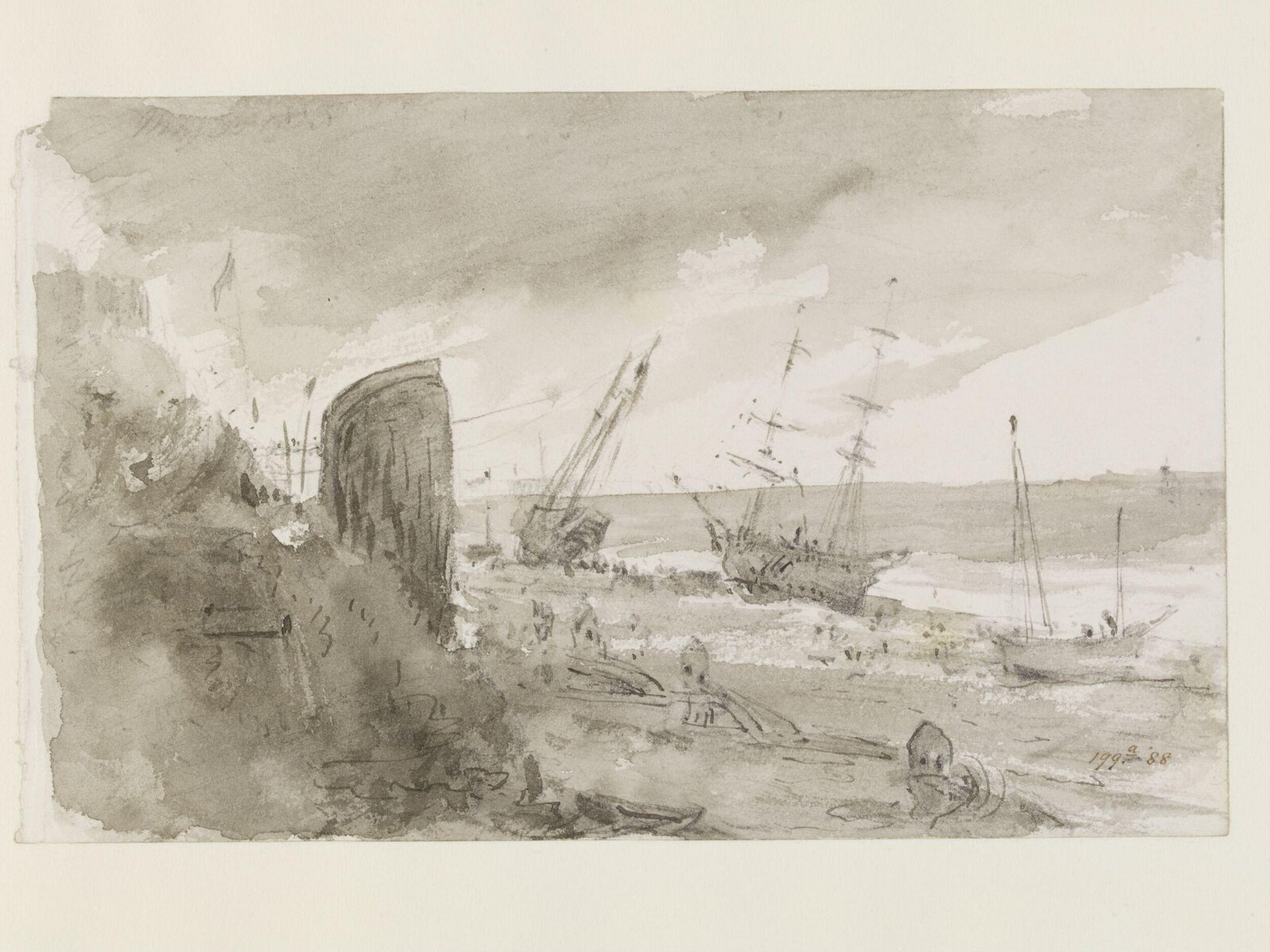 Coast Scene at Brighton, John Constable, 30/05/1828