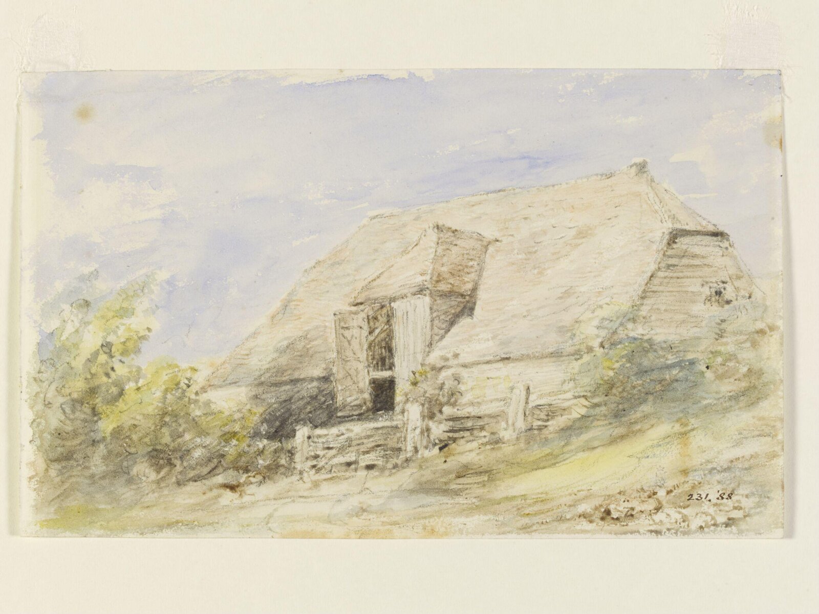 A barn., John Constable, 1834 or 1835