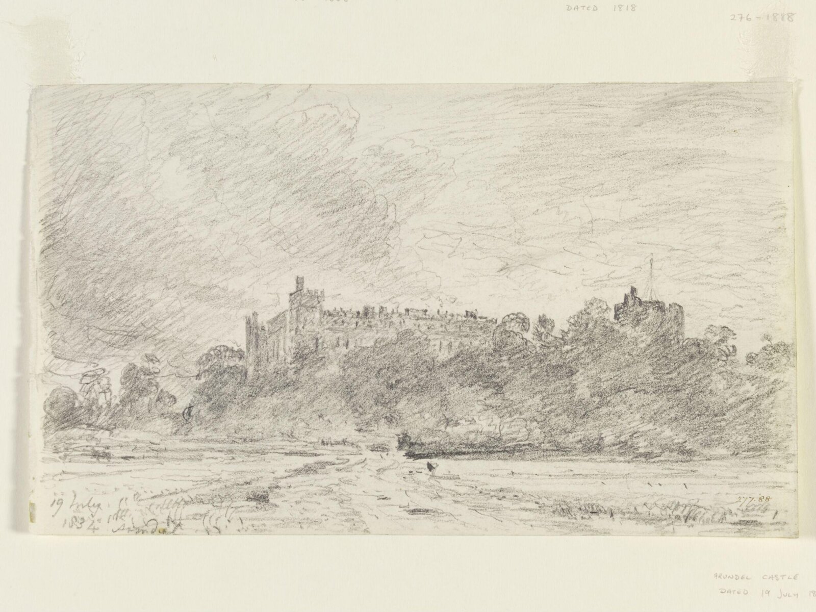 Arundel Castle, John Constable, 19 July 1834