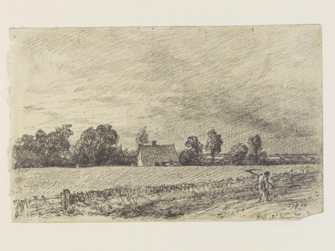 Constable, John (RA), A cottage and road at East Bergholt