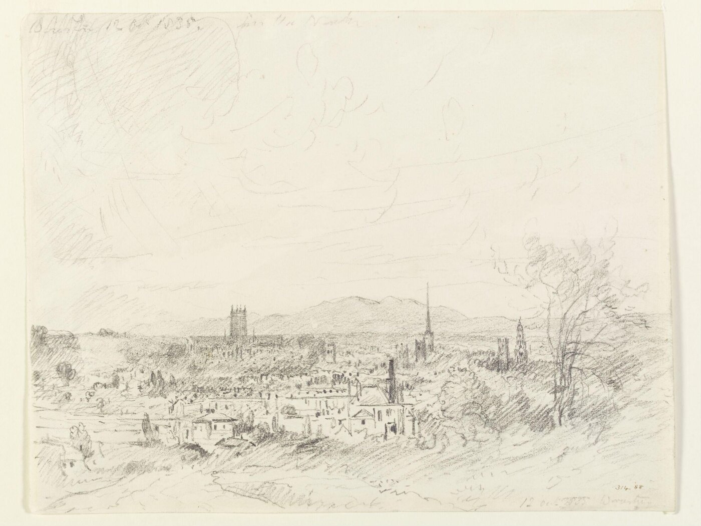 Constable, John (RA), A view of Worcester from the north