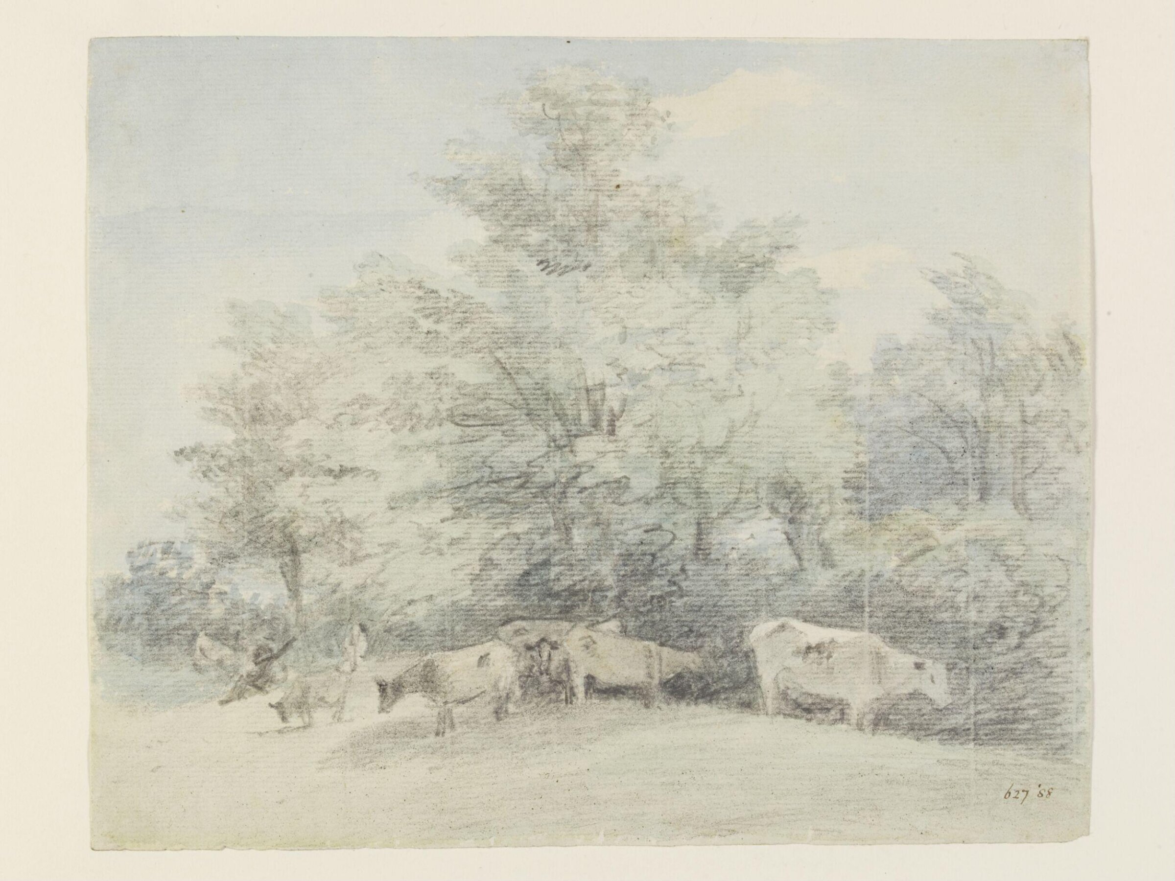 Landscape with cows and trees, Constable, 28 June 1803