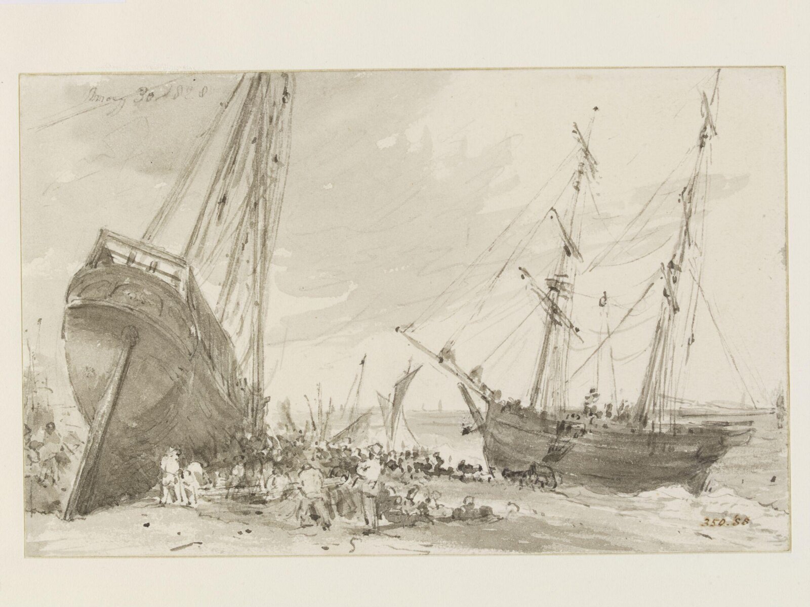 Coast Scene with vessels at Brighton, John Constable, 30 May 1828