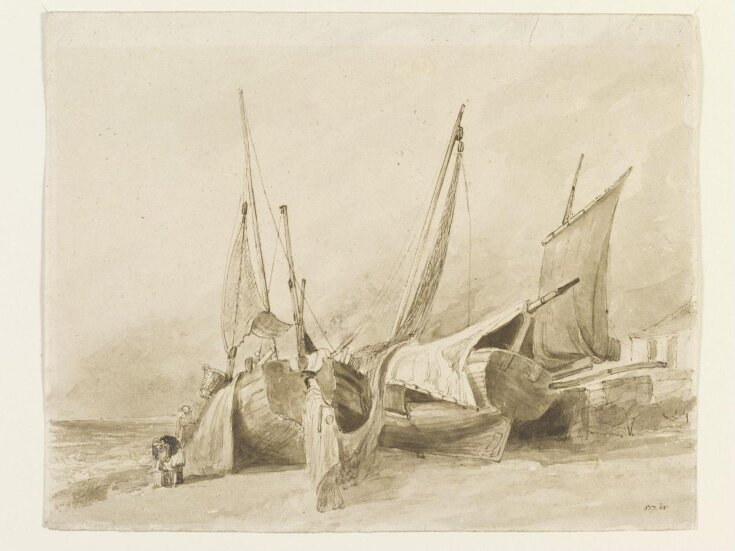 Fishing boats on shore, probably at Brighton top image