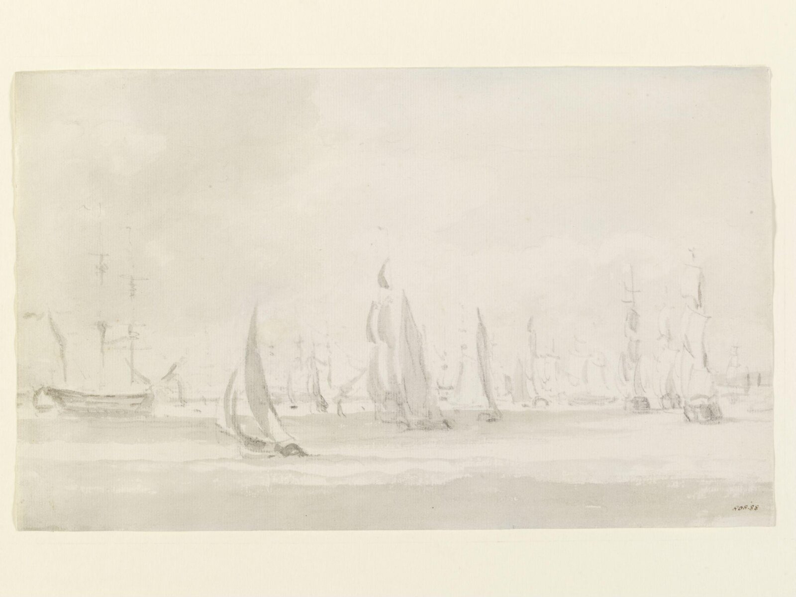 Shipping in the Thames, John Constable, April 1803