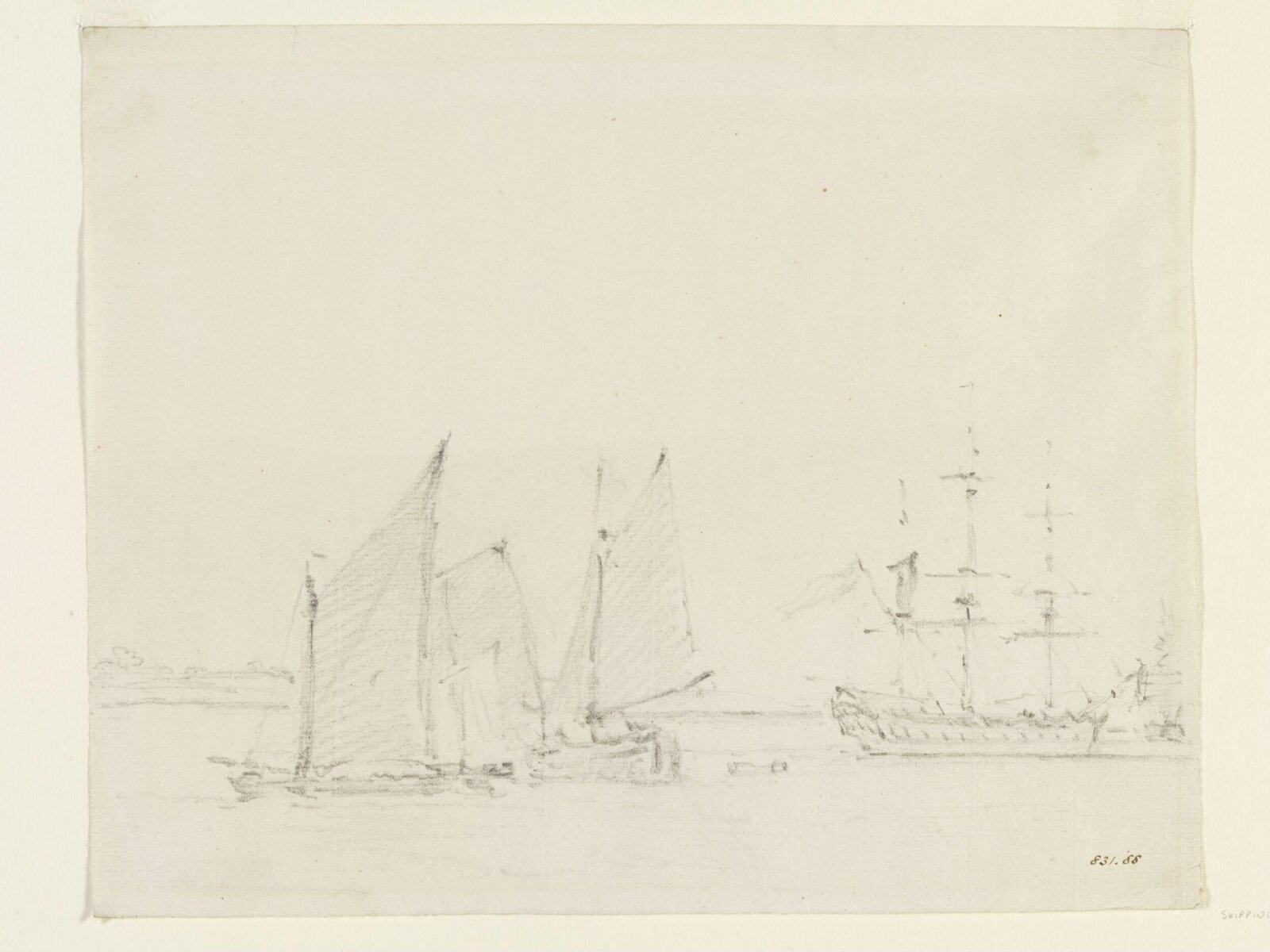 Shipping in the Thames, John Constable, April 1803