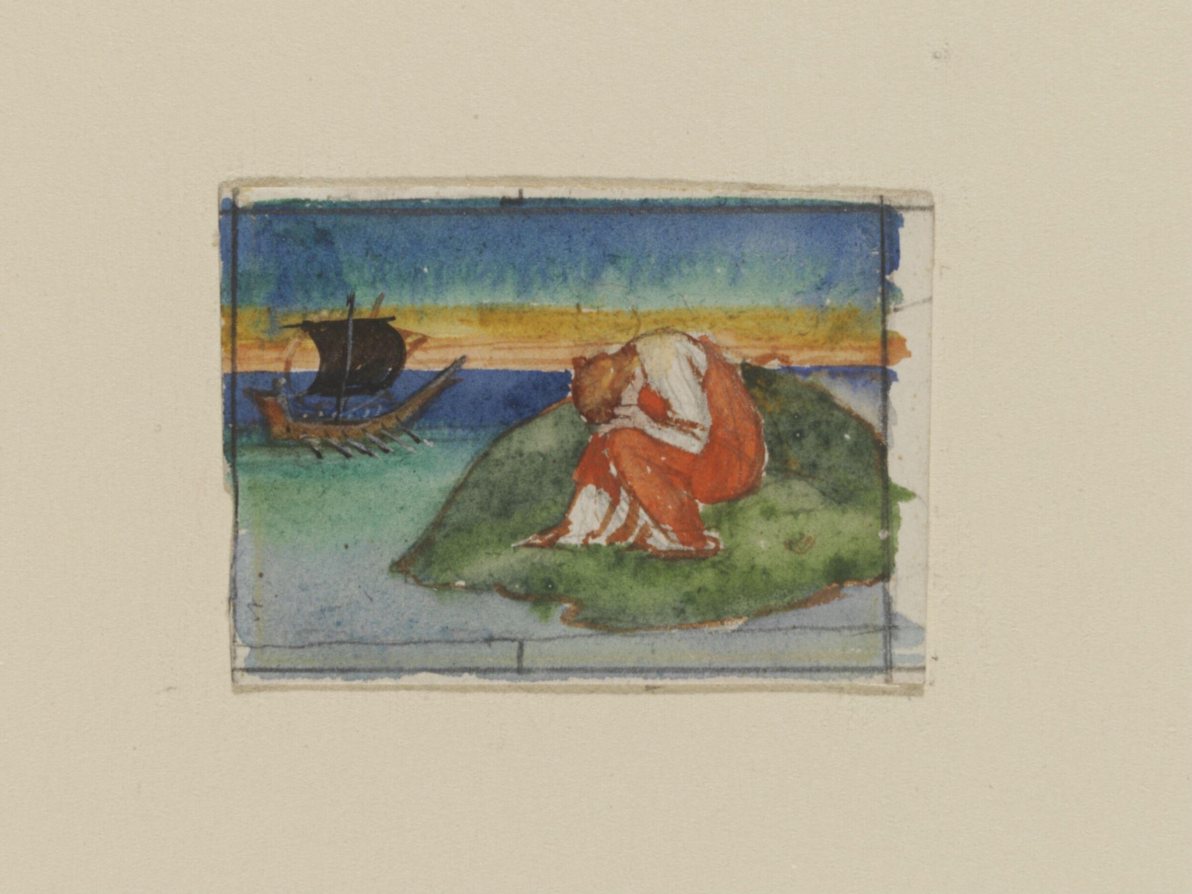 Ariadne abandoned while sleeping on the island of Naxos, Phoebe Anna Traquair, 1904