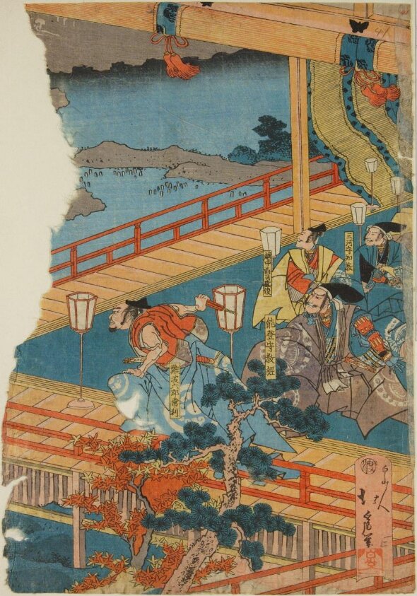 Strange Apparitions at the Fukuhara Palace (Fukuhara densha kaii no zu) (ca. 1845-46) by Hakusanjin Hokui