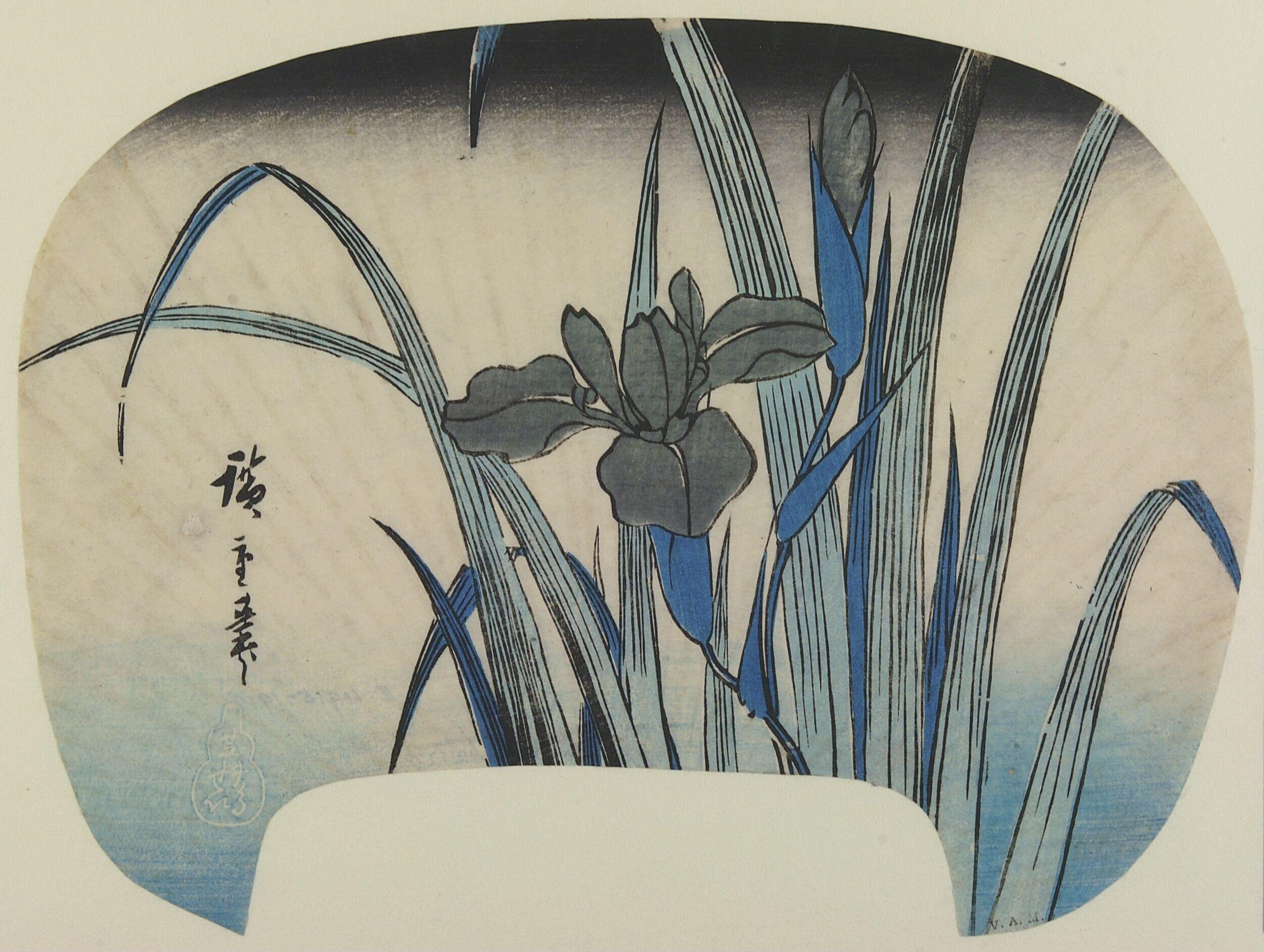 Irises by Utagawa Hiroshige — Japanese Print, ca. 1840-1842