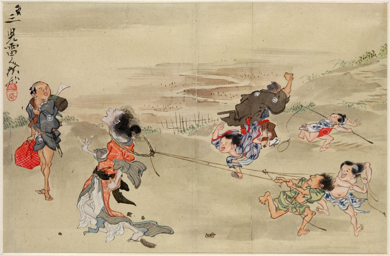 An Unfortunate Tale, III, Kawanabe Kyosai, before 1870