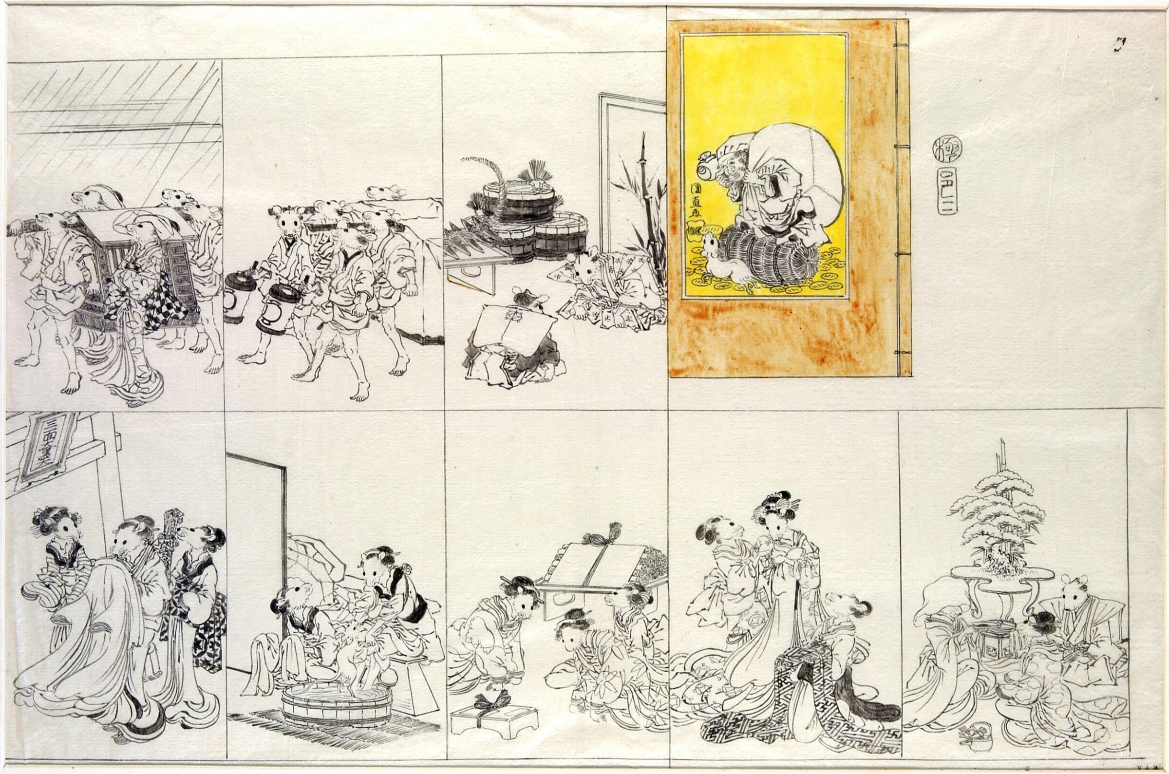 Mouse Wedding, Utagawa Kuninao, ca. 1812