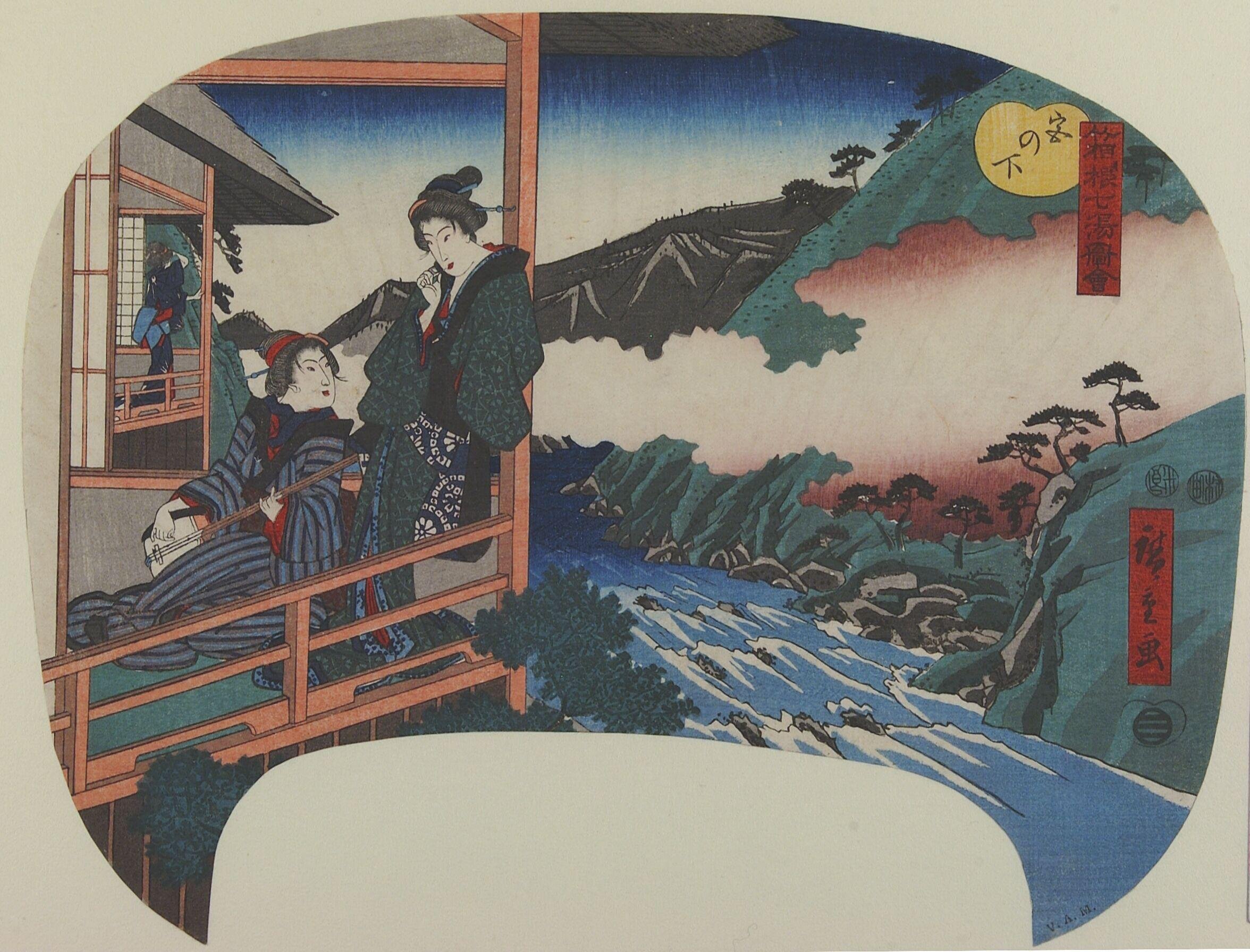 Miyanoshita by Utagawa Hiroshige — Japanese Print, 1847-1850