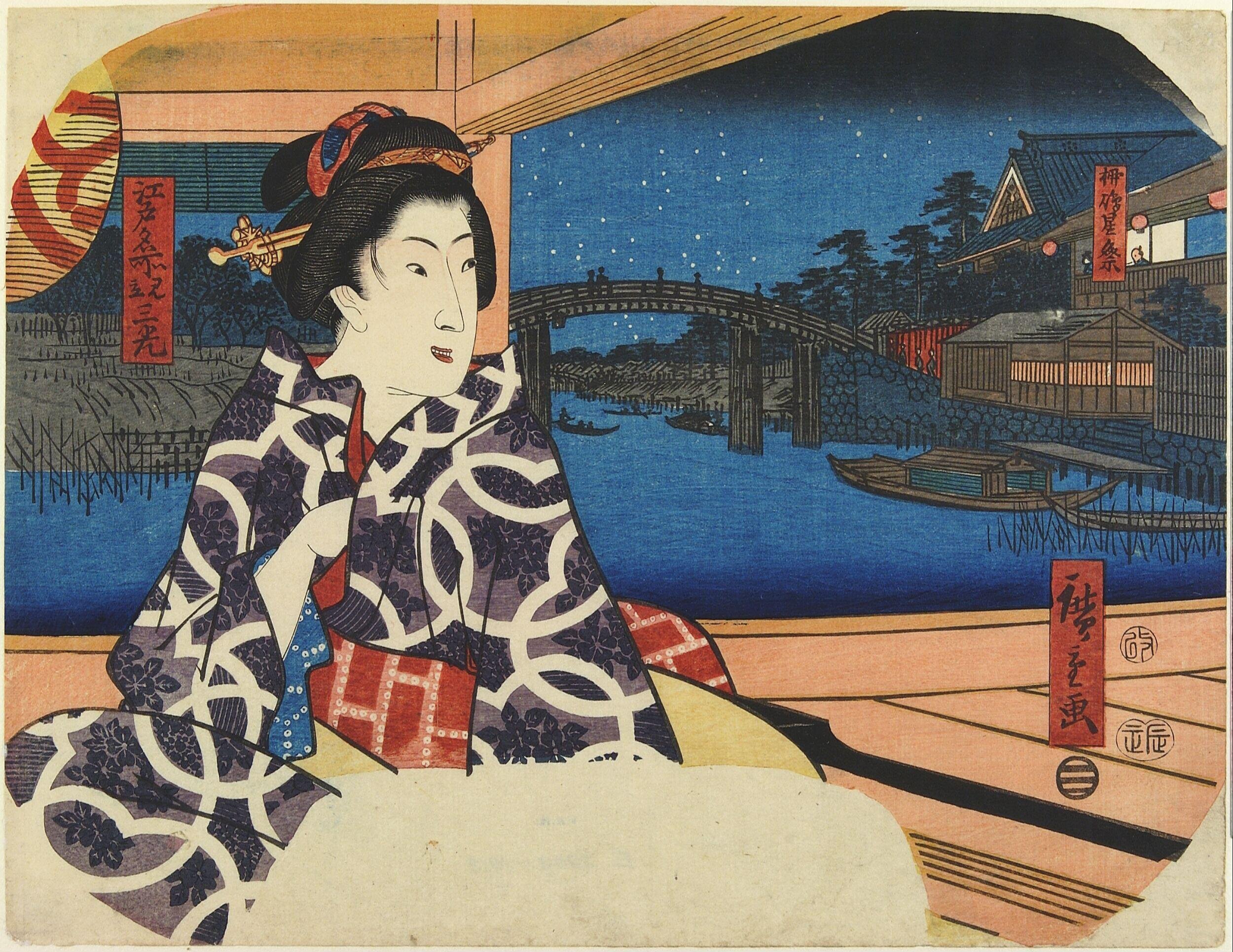 Star Festival at Yanagishima by Utagawa Hiroshige — Japanese Print, 1856